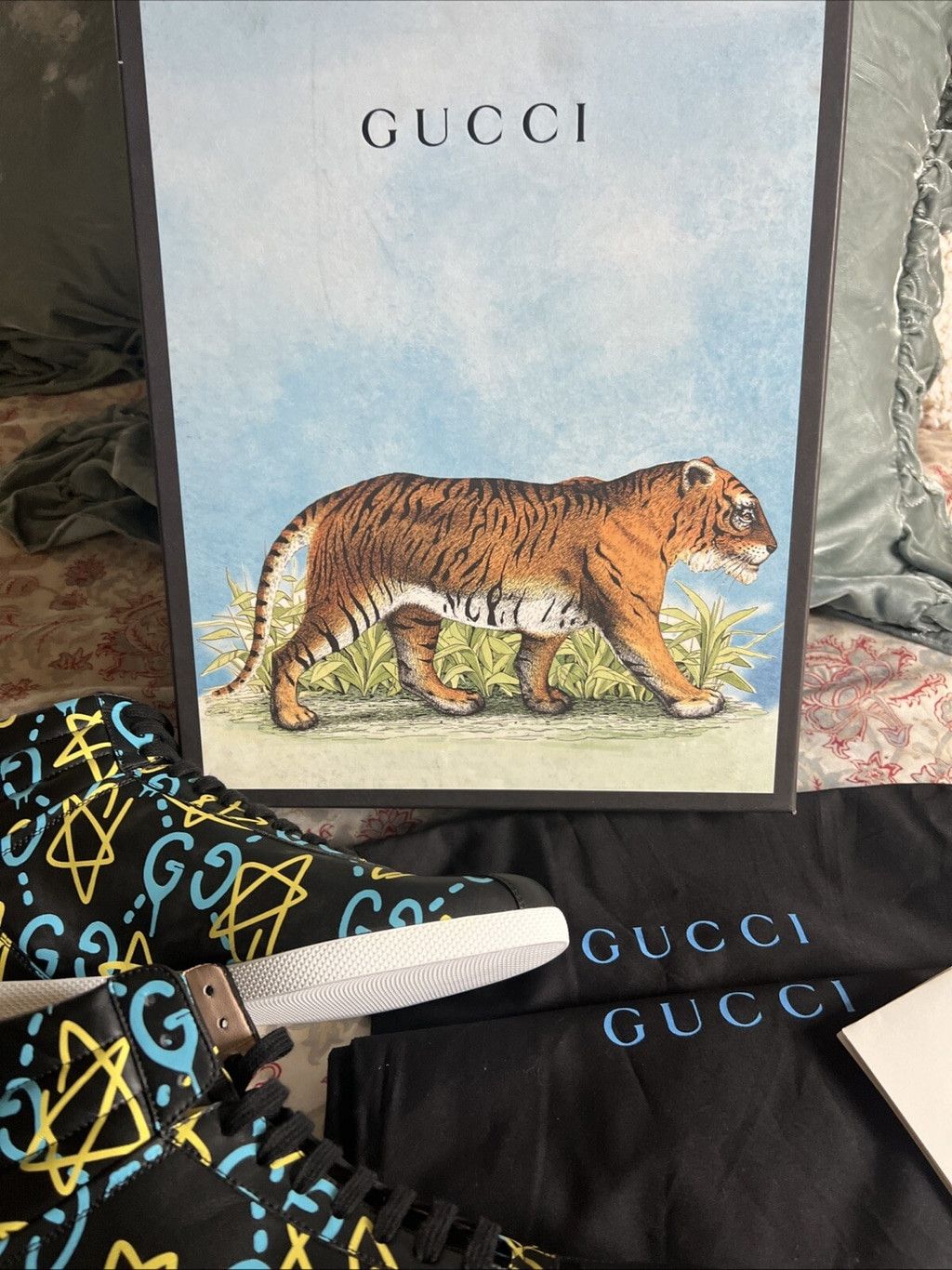 Gucci Gucci Ghost High Top Sneakers Apollo Limited Edition 9 Men Size US 9 / EU 42 - 7 Thumbnail