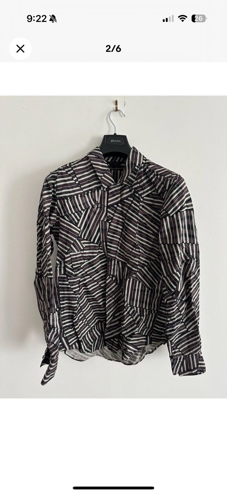 Ermenegildo Zegna Zegna Couture Striped Long Sleeve Shirt Size US M / EU 48-50 / 2 - 2 Thumbnail