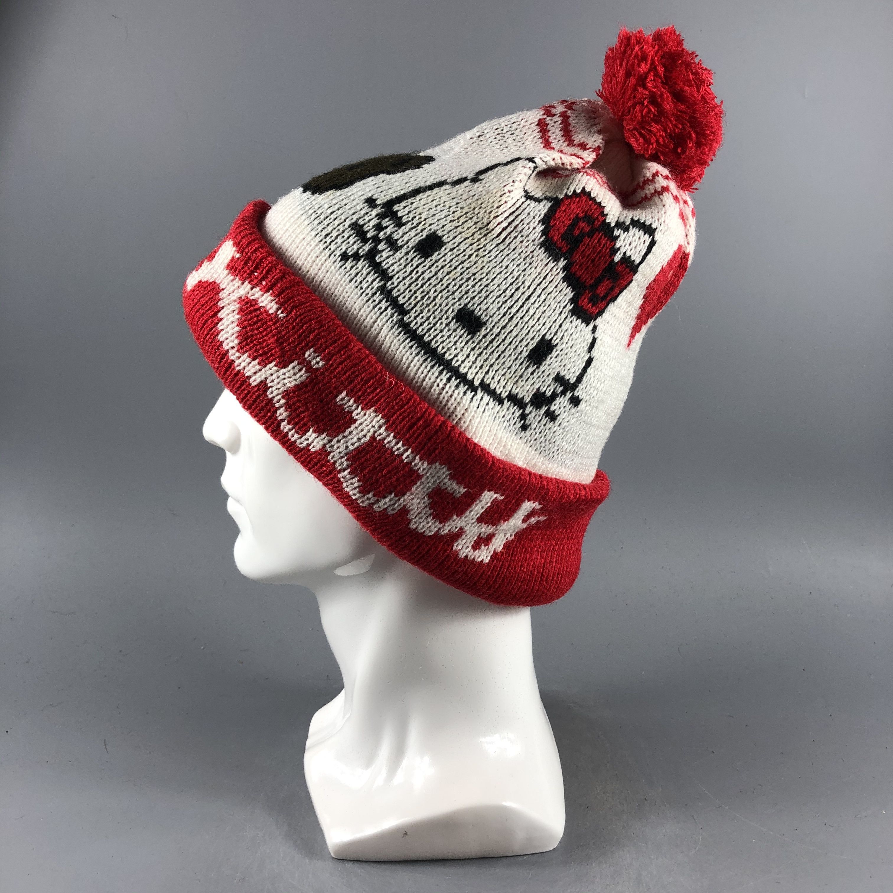 Anime × Japanese Brand × Vintage Hello Kitty Bobble Beanie Snow Hat Snow Cap -D485 Size ONE SIZE - 1 Thumbnail