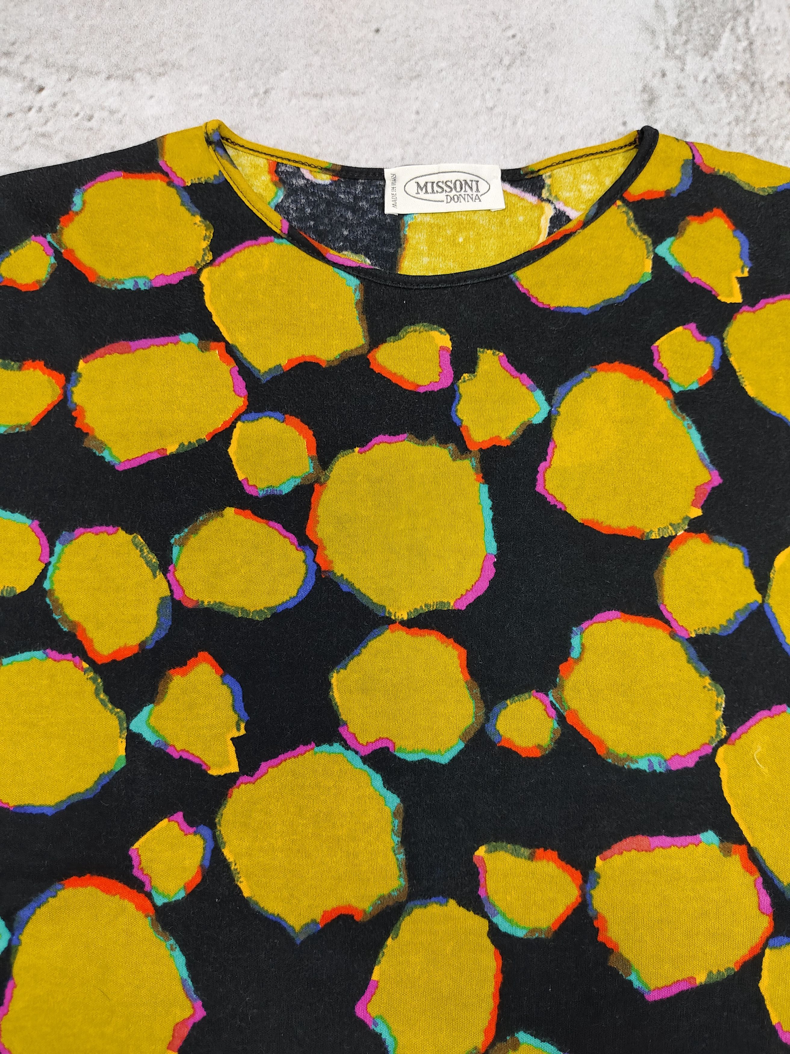 Missoni 90s Missoni Donna-Abstract Pebble Dot Multicolor Pattern Top Size M / US 6-8 / IT 42-44 - 4 Thumbnail