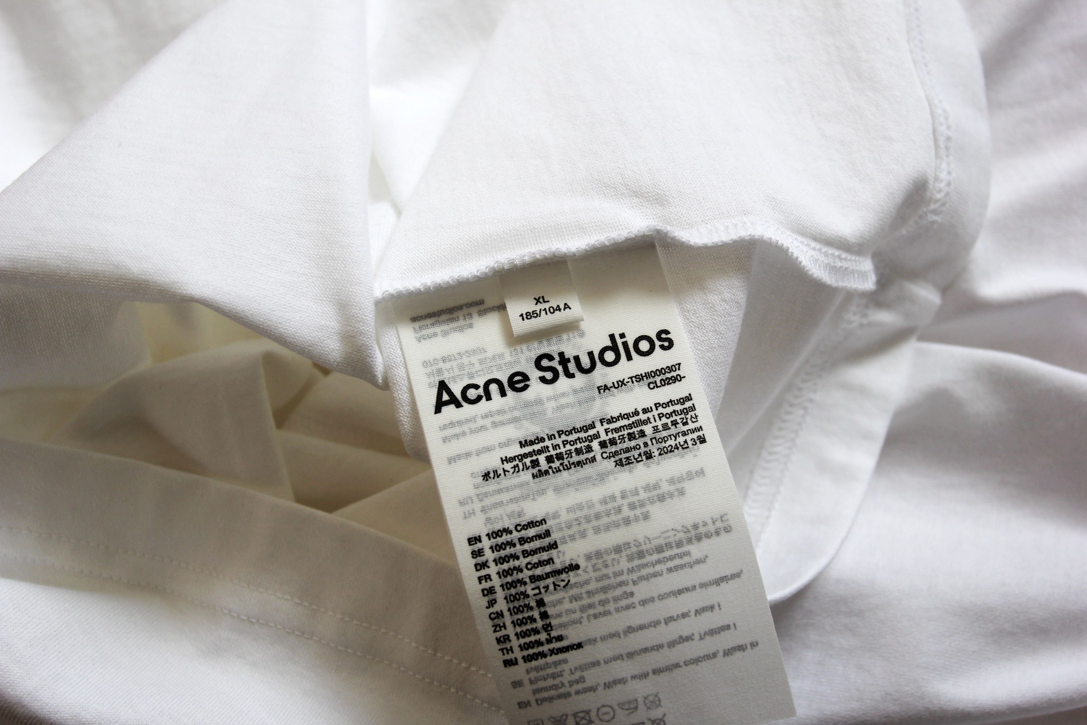 Acne Studios BNWT AW24 ACNE STUDIOS PATCH WHITE TSHIRT XL Size US XL / EU 56 / 4 - 9 Thumbnail
