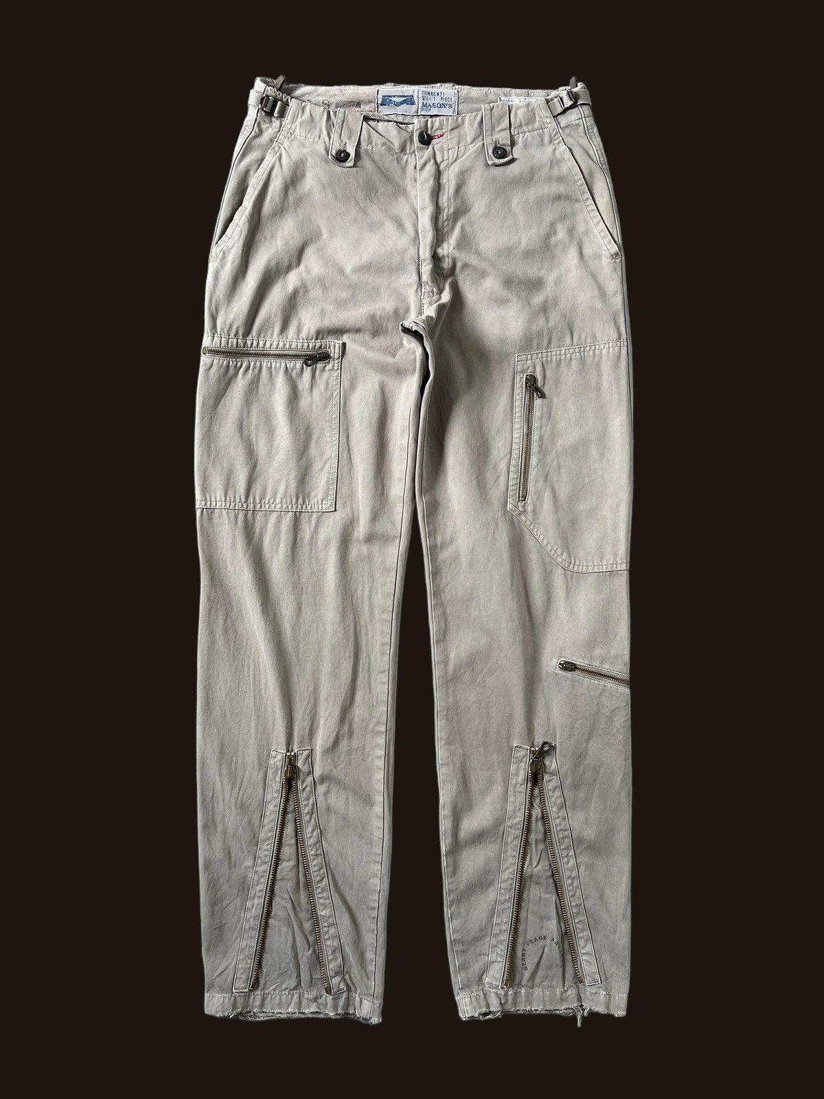 Mason's Masons Multipocket Distressed Cargo Pants Size US 32 / EU 48 - 1 Thumbnail