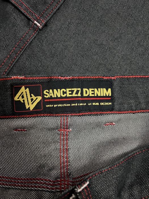 Other Sancezz jeans, shiny, vintage baggy, silver, metallic Y2K 34 Size US 34 / EU 50 - 3 Thumbnail