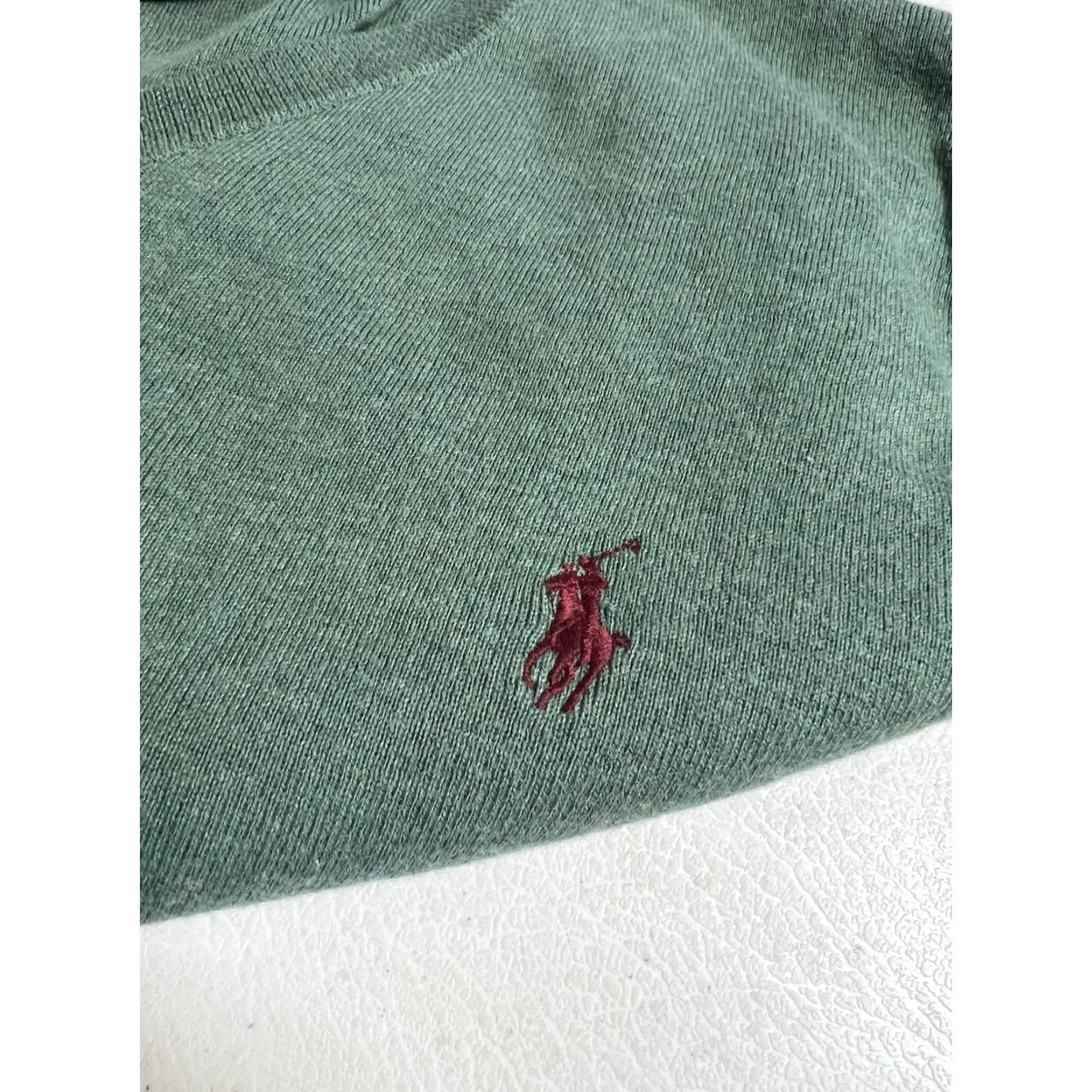 Polo Ralph Lauren VINTAGE Polo Ralph Lauren Sweater Vest Shirt Mens L Cotton Green V-Neck Pima Vest Polo Ralph Lauren Pony Size US L / EU 52-54 / 3 - 3 Thumbnail