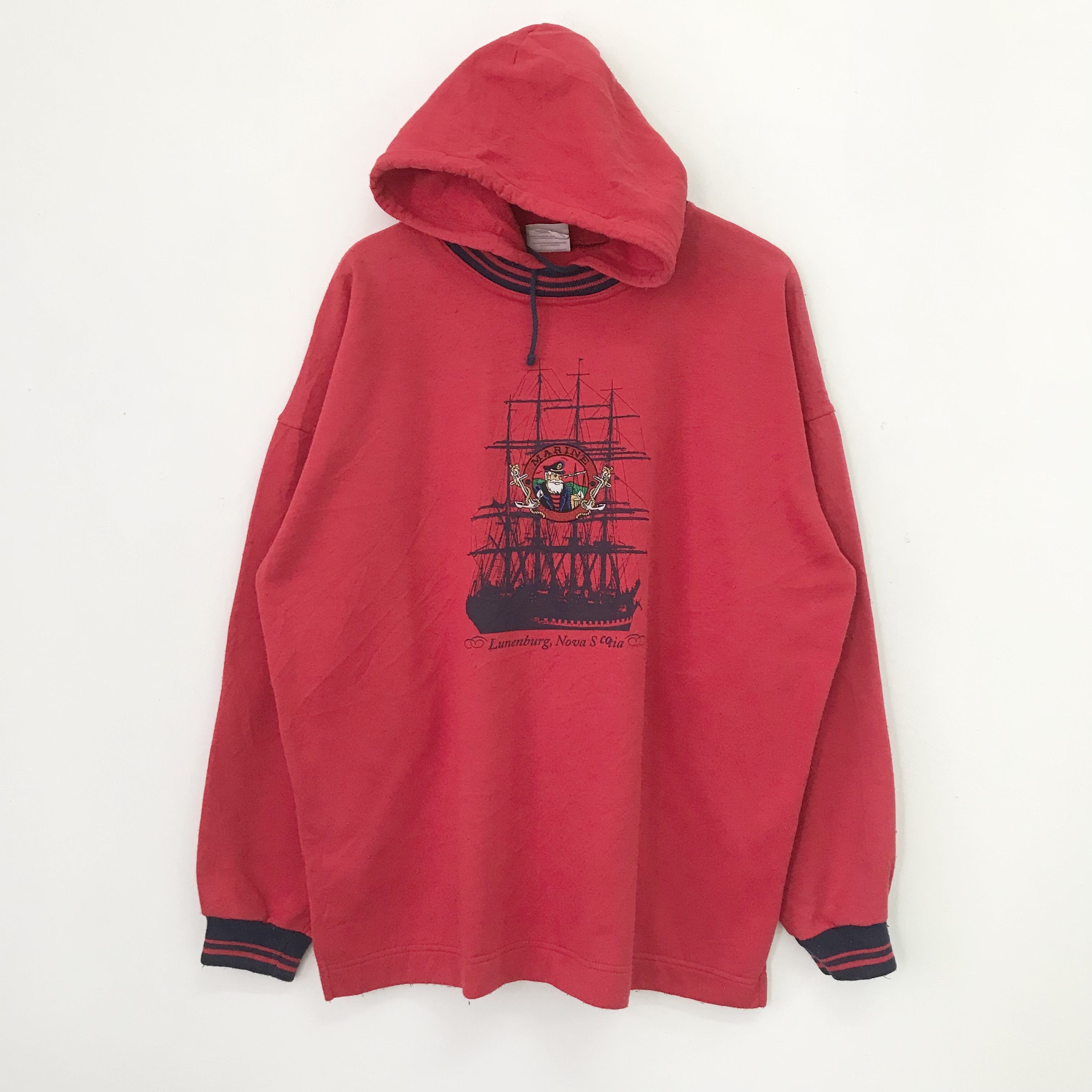 Vintage Vintage 90s Lunenburg Nova Scotia Red - 539 Size US L / EU 52-54 / 3 - 1 Thumbnail
