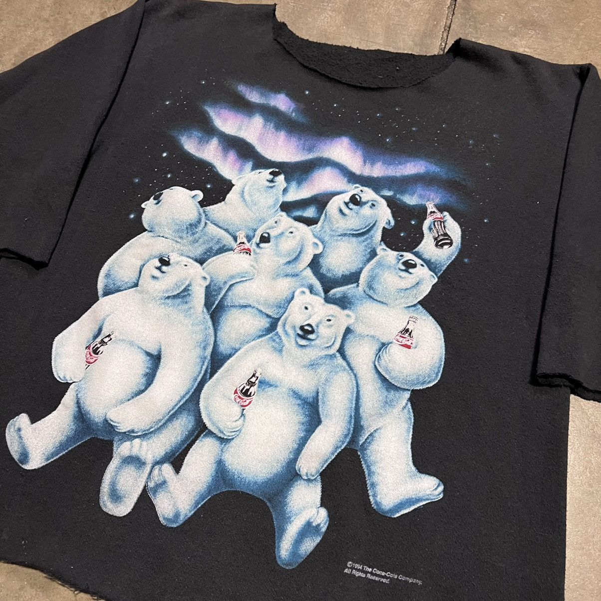 Coca Cola Vintage Coca Cola Polar Bear Sweatshirt Cut Off Cropped 90s Size US L / EU 52-54 / 3 - 4 Thumbnail