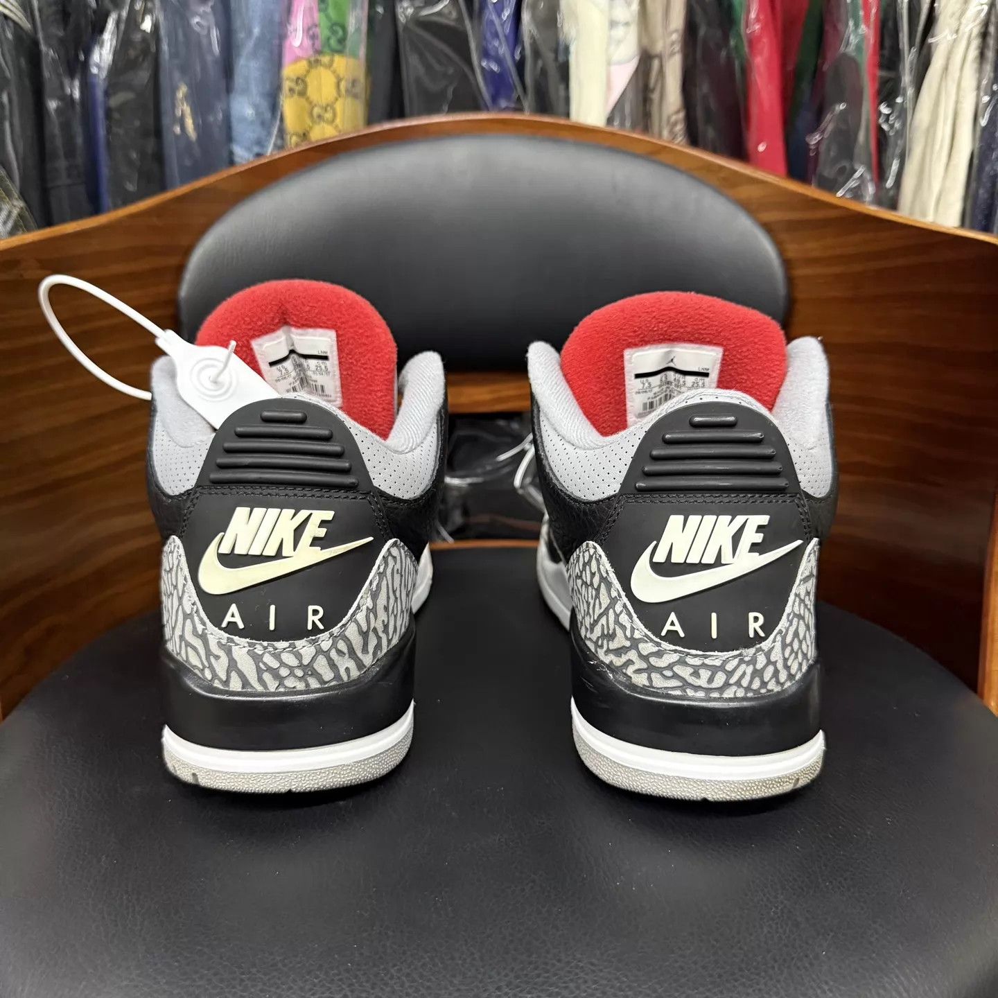 Nike Air Jordan 3 Black Cement US 40.5 Used Excellent Size US 7.5 / EU 40-41 - 3 Thumbnail