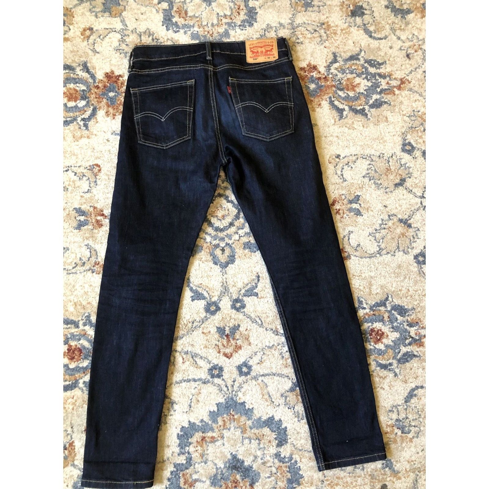 Levi's Levi's 510 Super Skinny Jeans Mens 32x32 Dark Wash Vintage Denim Blue 5-Pocket Zipper Button Mid Rise Regular Fit Comfort Slimming Size US 32 / EU 48 - 6 Thumbnail