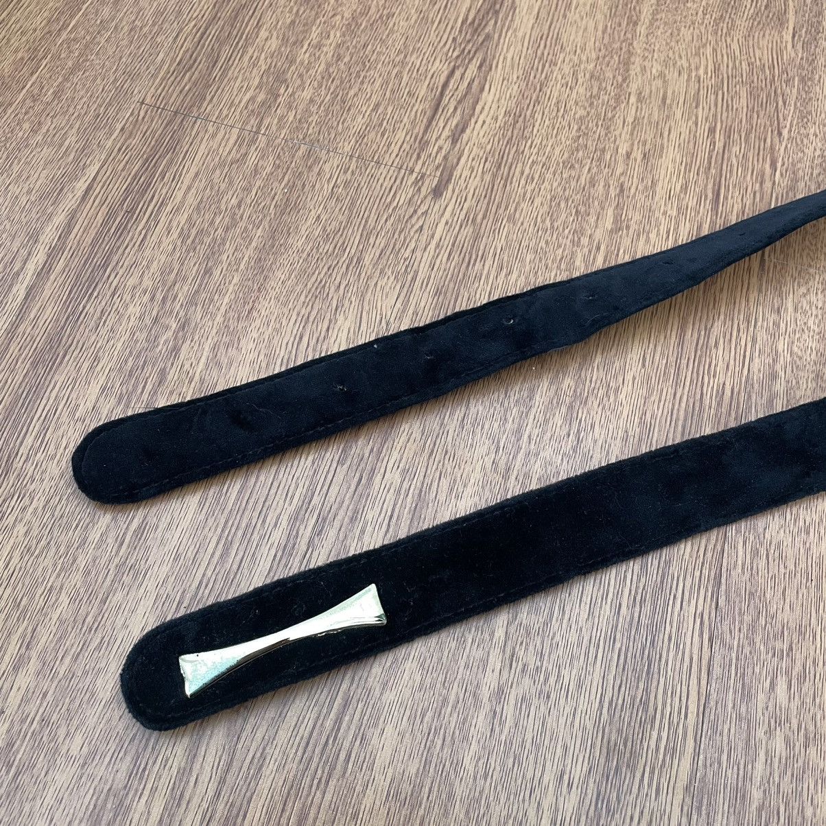 Designer × Japanese Brand Black suede ribbon belt Size ONE SIZE - 2 Thumbnail