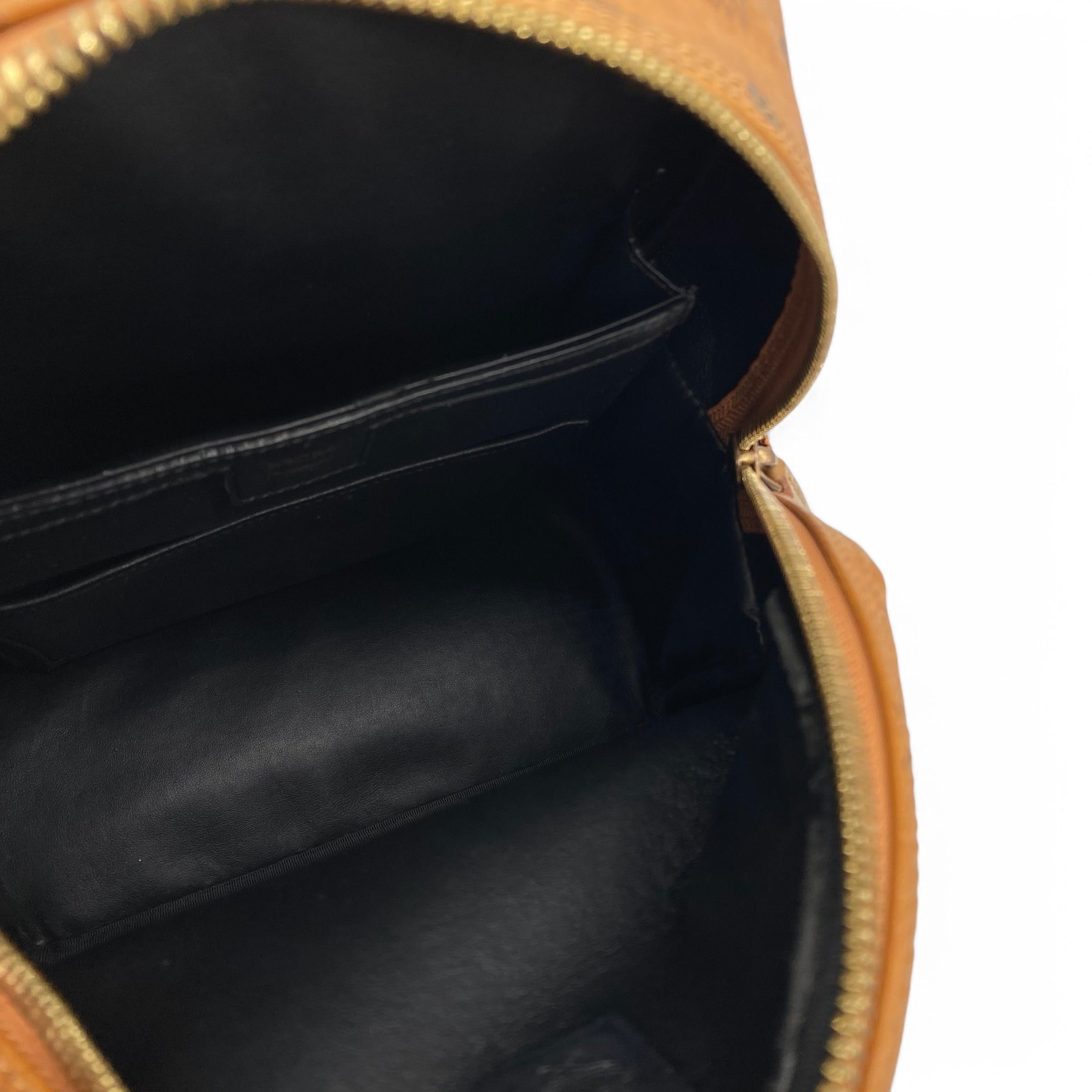 MCM MCM Visetos Side Studs Backpack Small Cognac Size ONE SIZE - 4 Thumbnail