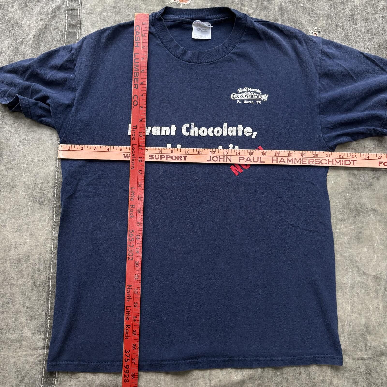 Hanes Vintage 90s I Want Chocolate Now Willy Wonka Factory Shirt Size US L / EU 52-54 / 3 - 4 Thumbnail