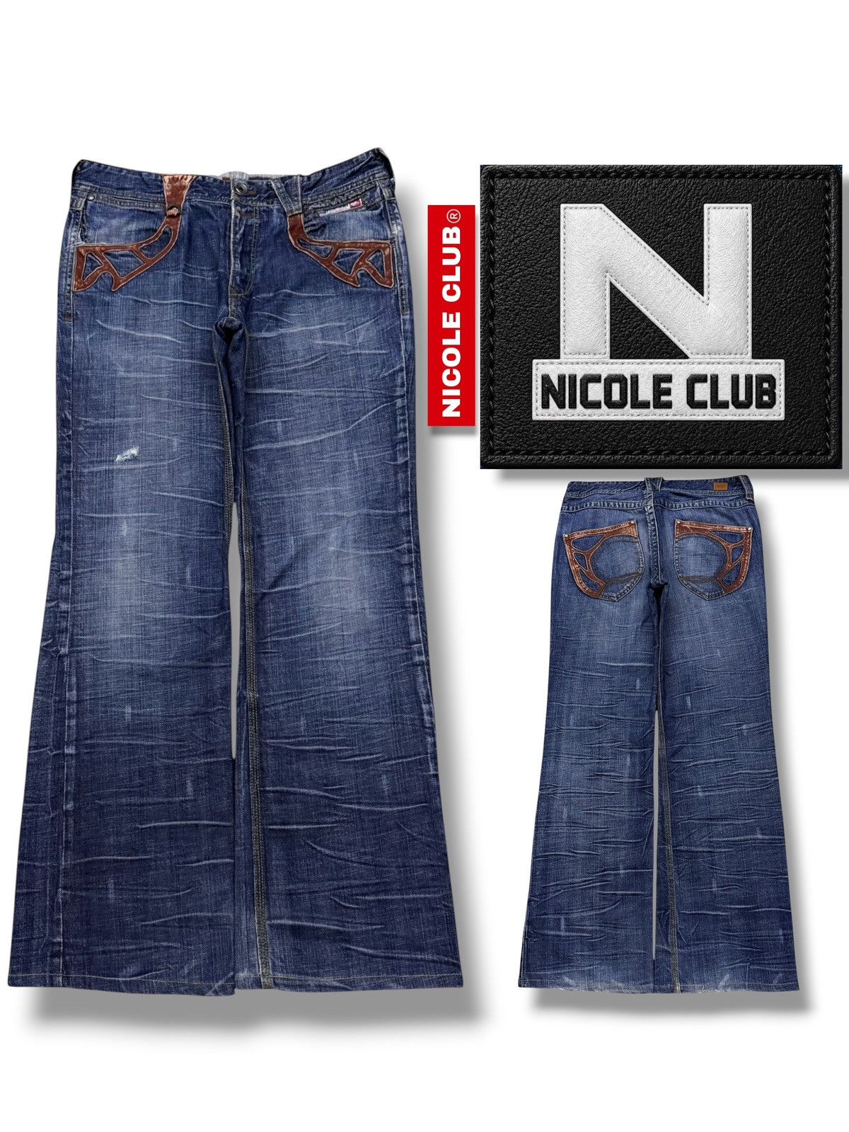Nicole Club Vintage Nicole Club For Men Japan Denim Jeans | Bootcut W32 Size US 32 / EU 48 - 1 Thumbnail