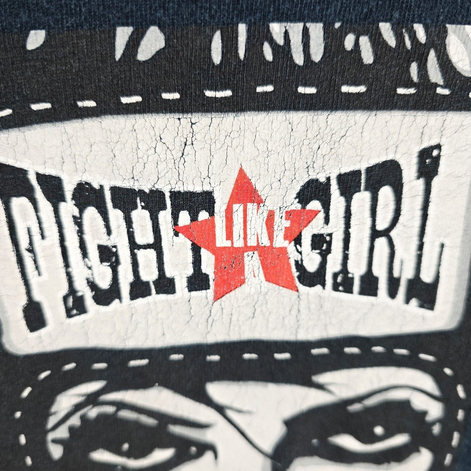 Gildan Fight Like A Girl Shirt Mens Large Black Womens Boxing Movie Size US L / EU 52-54 / 3 - 6 Thumbnail