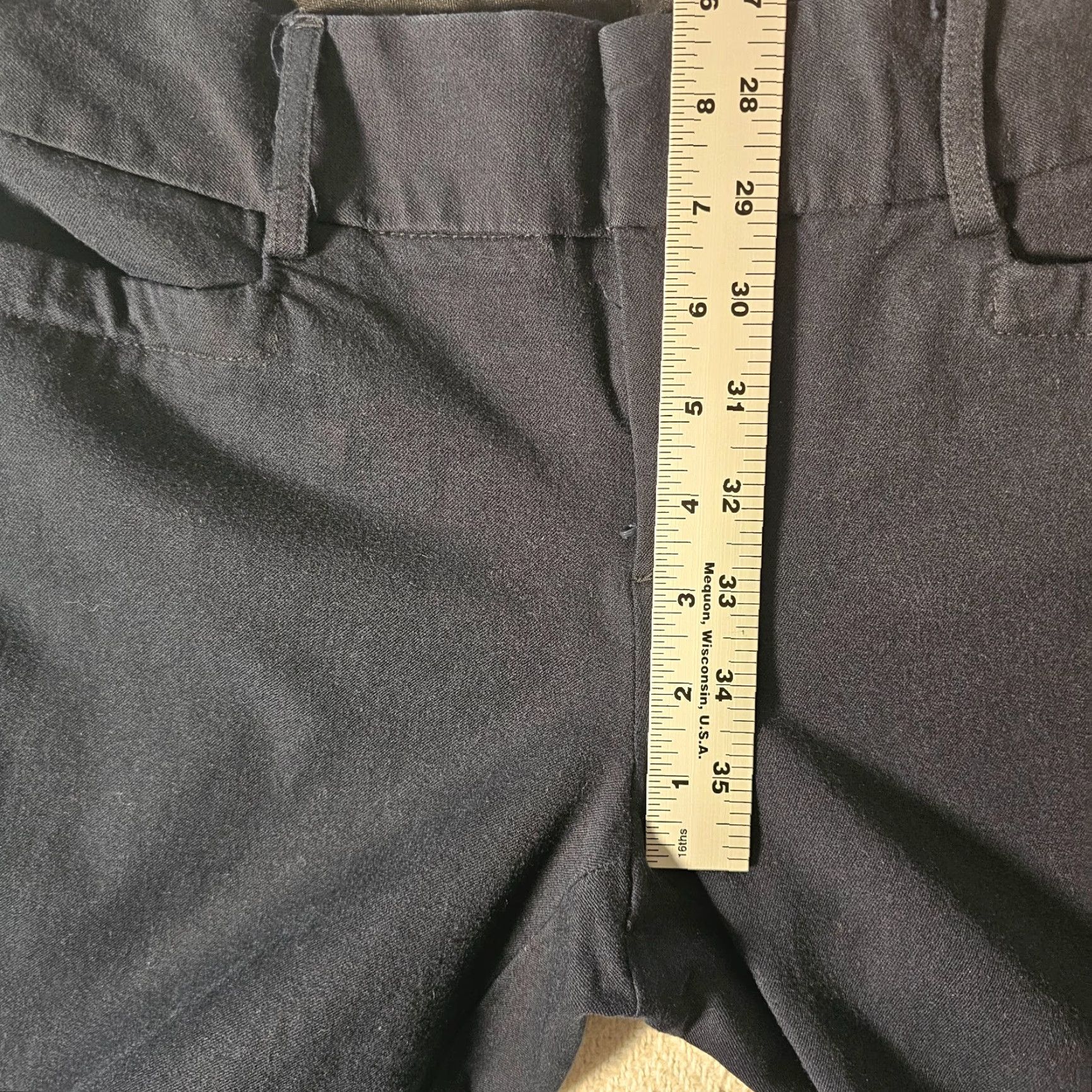 Banana Republic Banana Republic Women's Jackson Fit Straight Leg Mid Rise Dress Pants Blue 8 Size 30" / US 8 / IT 44 - 6 Thumbnail
