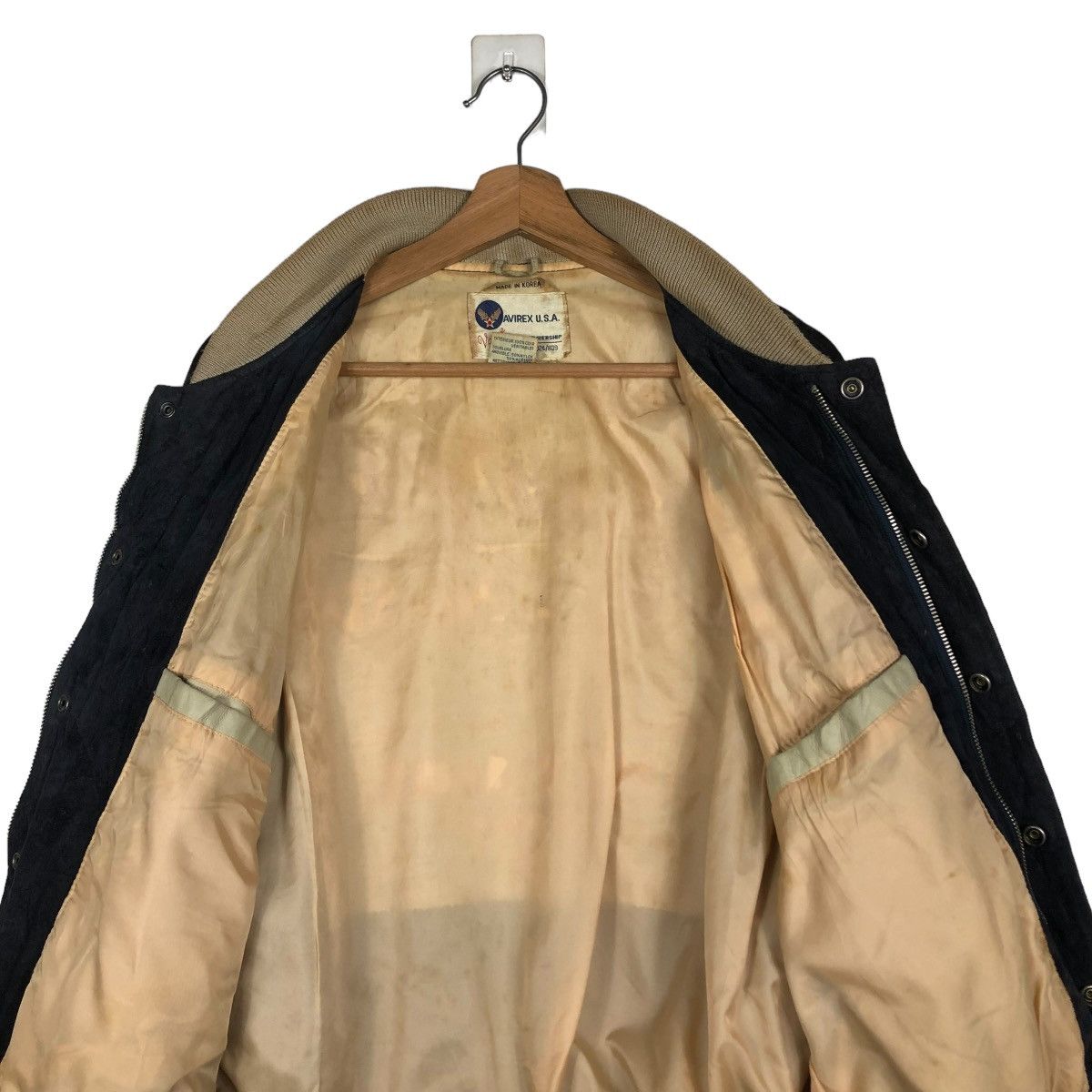 Avirex 🔥ARCHIVE VINTAGE LEATHER JACKET AVIREX USA VARSITY BIG LOGO Size US M / EU 48-50 / 2 - 16 Thumbnail