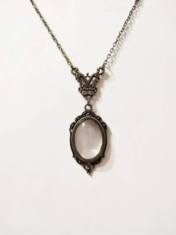 Other Vintage Transparent Glass Pendant Necklace Size ONE SIZE - 4 Thumbnail