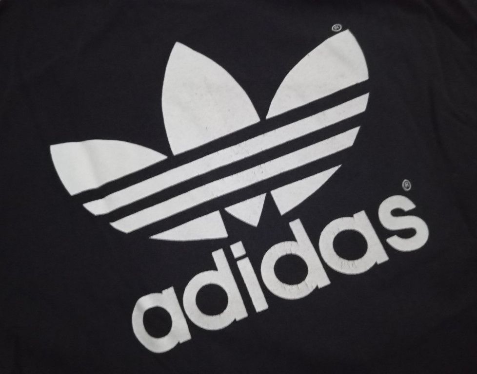 Vintage VTG 90s Adidas ⚽⚾🏀 Trefoil Logo Double Print Tshirt Size US L / EU 52-54 / 3 - 1 Thumbnail