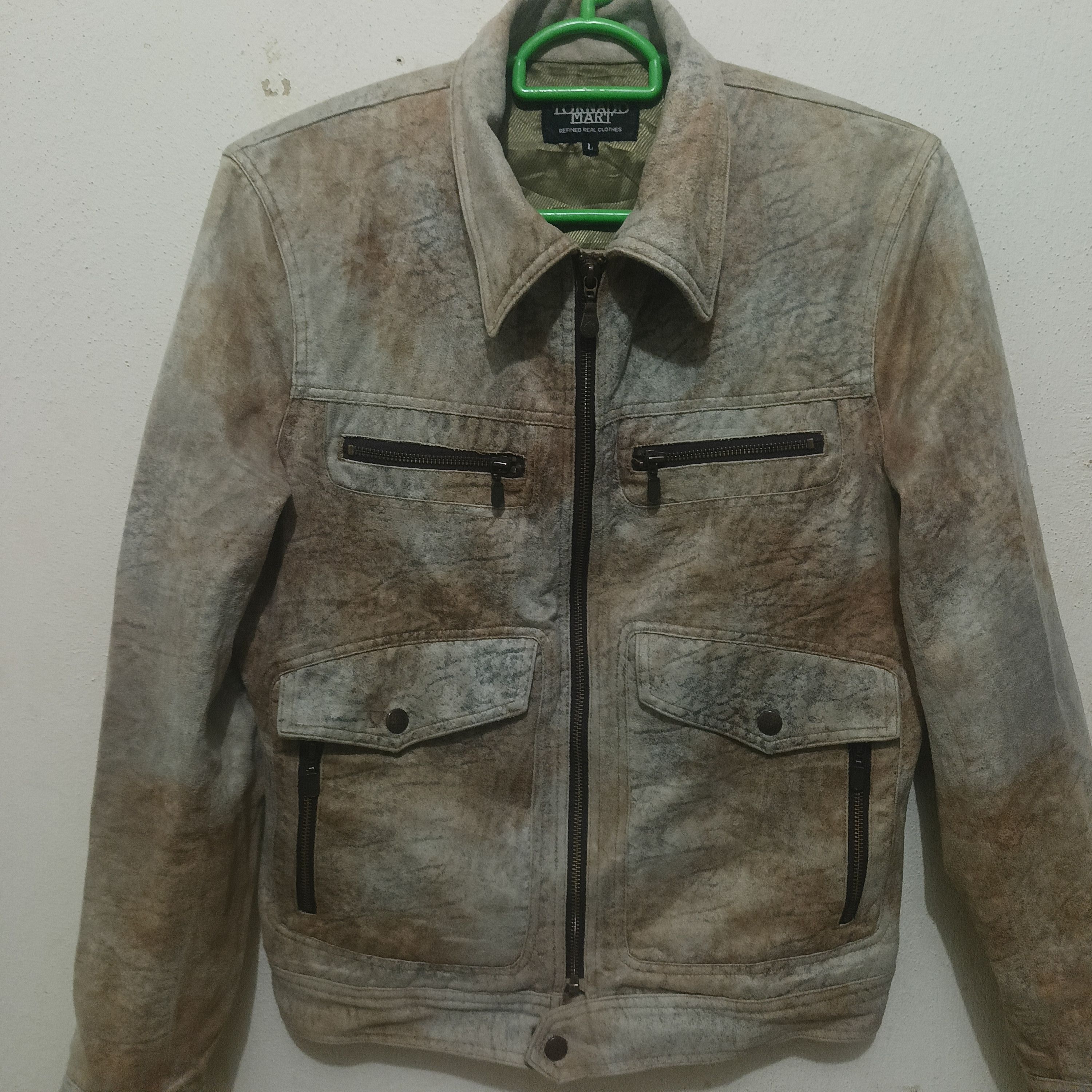 Japanese Brand × Tornado Mart Distressed flared Japanese tornado mart jacket zipper Size US S / EU 44-46 / 1 - 2 Thumbnail