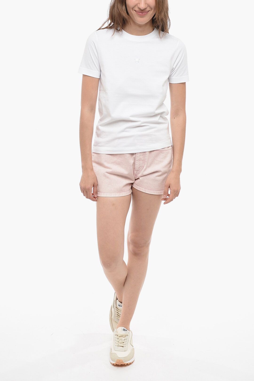 Stella McCartney og1mm0824 Crew Neck T-Shirt in White Size XS / US 0-2 / IT 36-38 - 4 Thumbnail