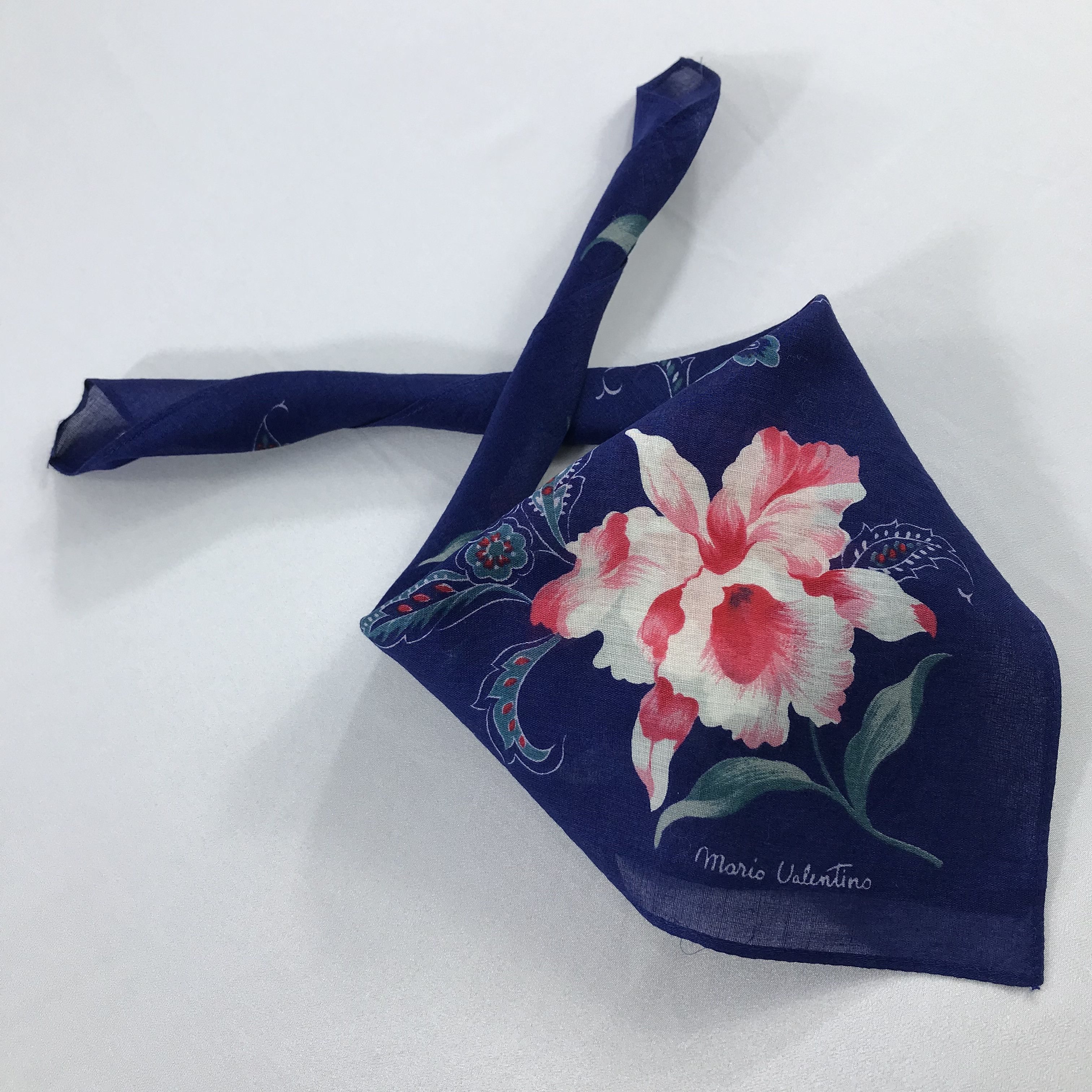 Mario Valentino × Vintage Mario Valentino Bandana / Handkerchief / Neckerchief - S2087 Size ONE SIZE - 4 Thumbnail