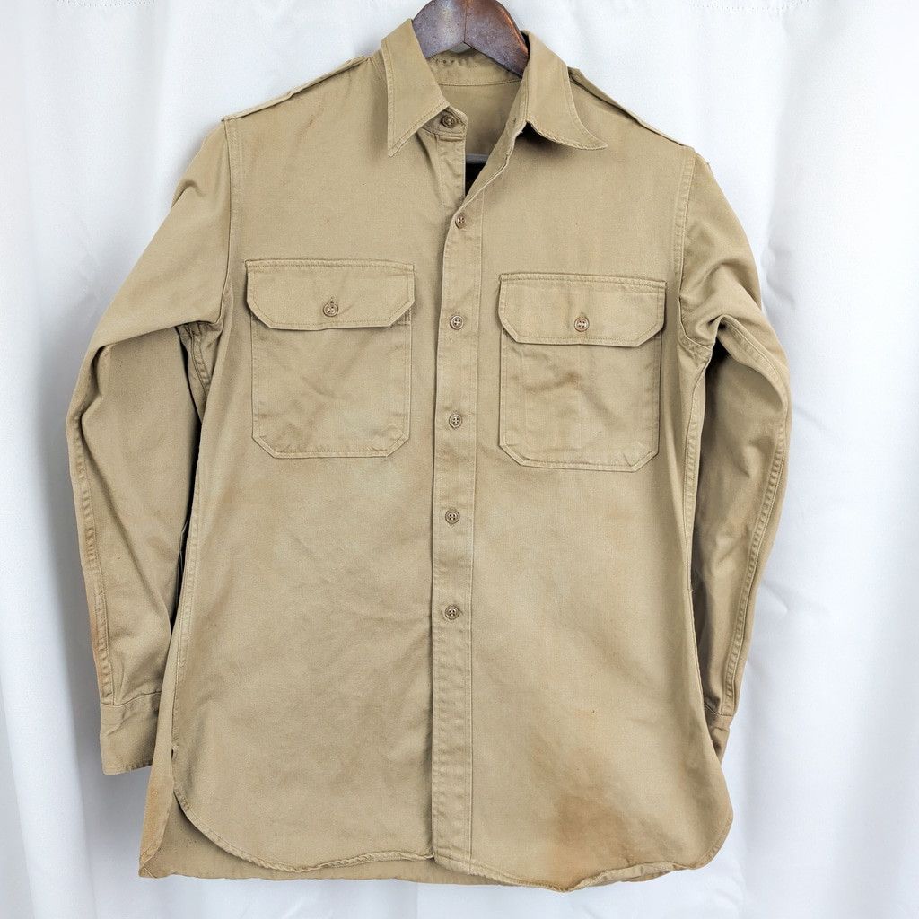 Vintage True Vintage Khaki US Army Shirt Size US S / EU 44-46 / 1 - 6 Thumbnail