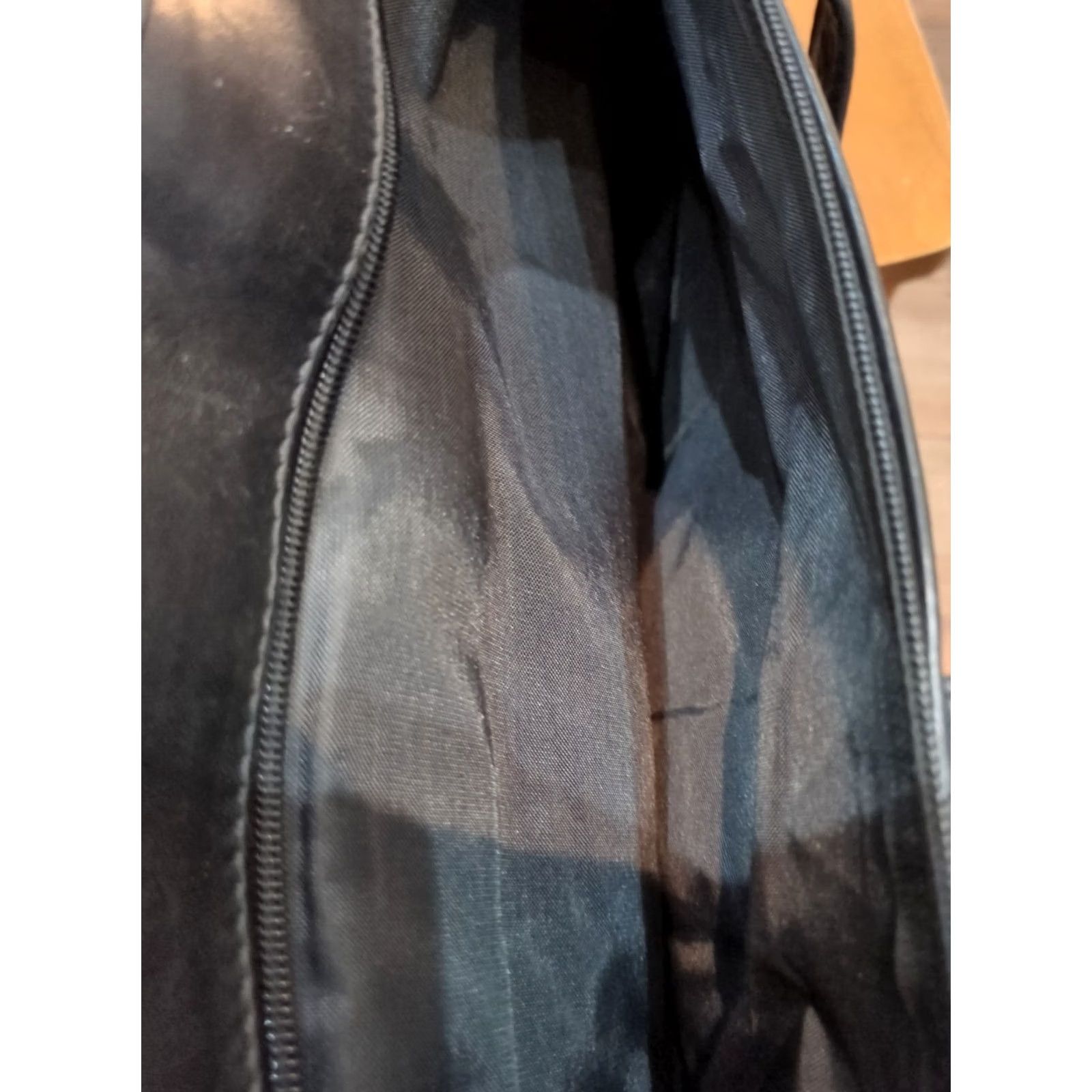 Tumi Tumi Alpha Bravo Leather Briefcase Laptop Bag Black Handles Zippers Expandable Mens Medium Bag, Laptop Case, Business, Black, Leather, Nylon Size ONE SIZE - 4 Thumbnail