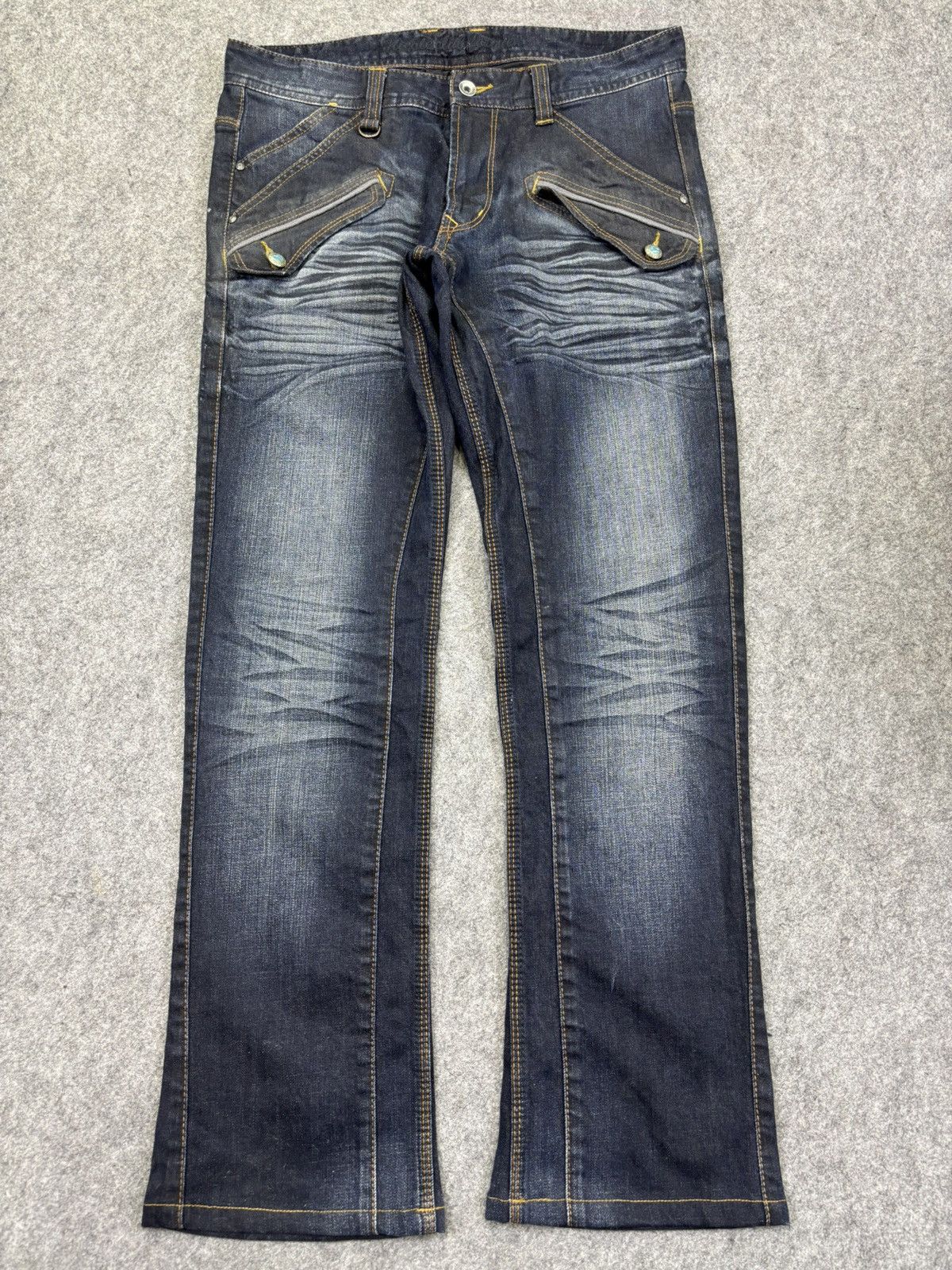 Nicole Club 💥Flare Multipockets💥NCFM Indigo Flare Denim K35 Size US 34 / EU 50 - 15 Thumbnail