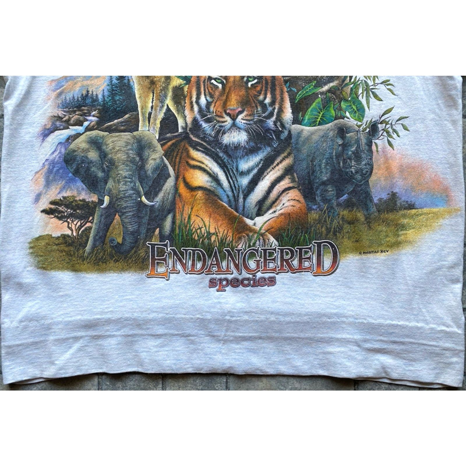 Habitat VINTAGE Signal Sport Shirt L Men Gray Short Sleeve habitat Endangered Species Single Stitch Hemmed 90s Nature Animals Sports Mens Size US L / EU 52-54 / 3 - 3 Thumbnail