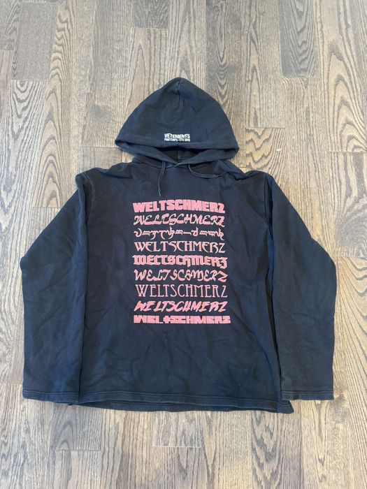 Vetements shop weltschmerz hoodie