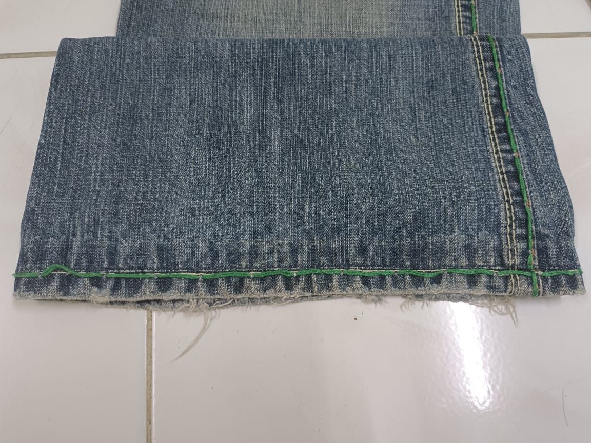 Designer × Vintage Rare Distressed Laguna Beach Skulls Jeans Flare Baggy Size US 30 / EU 46 - 11 Thumbnail