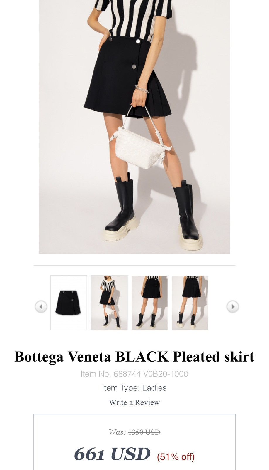Bottega Veneta Bottega Veneta Wool Gabardine Skirt in Black size 42 Size 42" / US 20 - 5 Thumbnail