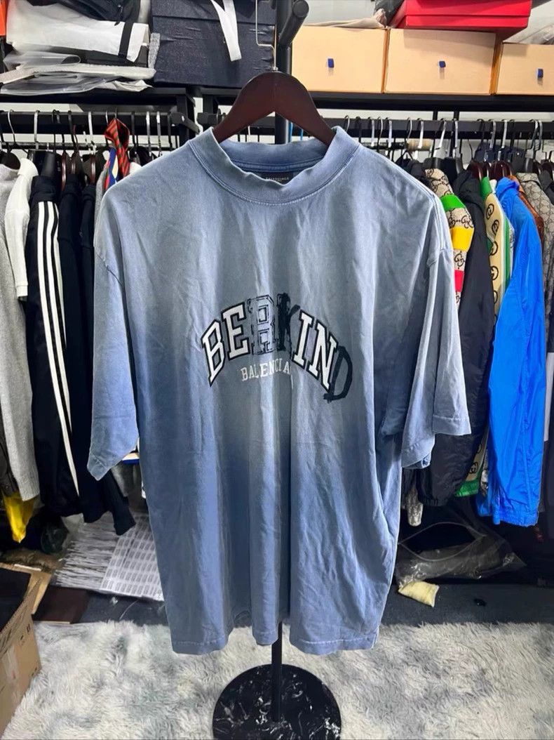 Balenciaga Balenciaga Distressed Wash Short Sleeve - dmc Size US M / EU 48-50 / 2 - 1 Thumbnail