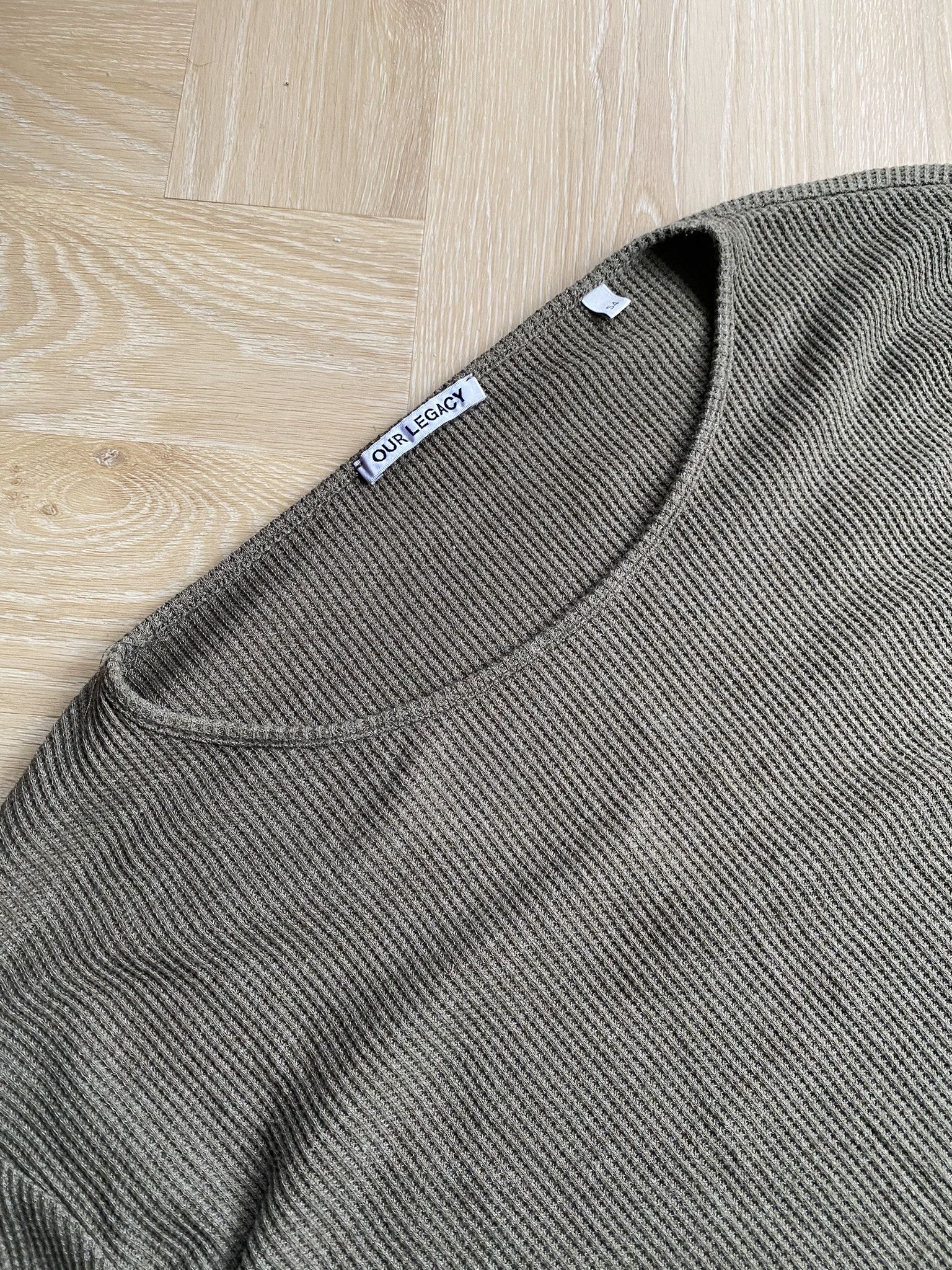 Our Legacy Forest Green Waffle - Fine Longsleeve Size US XL / EU 56 / 4 - 6 Thumbnail