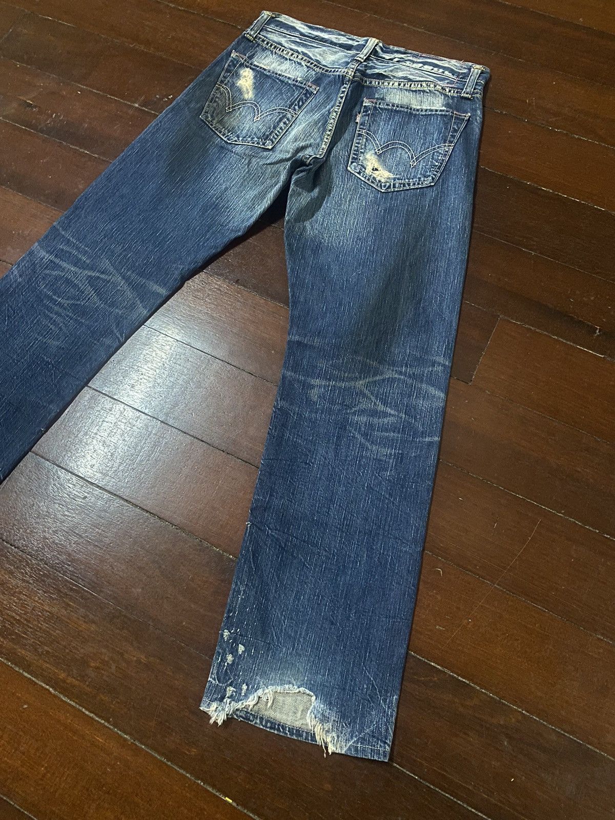Edwin Rare Vintage Edwin 504 Clawmark Distressed Faded rusty Size US 34 / EU 50 - 15 Thumbnail