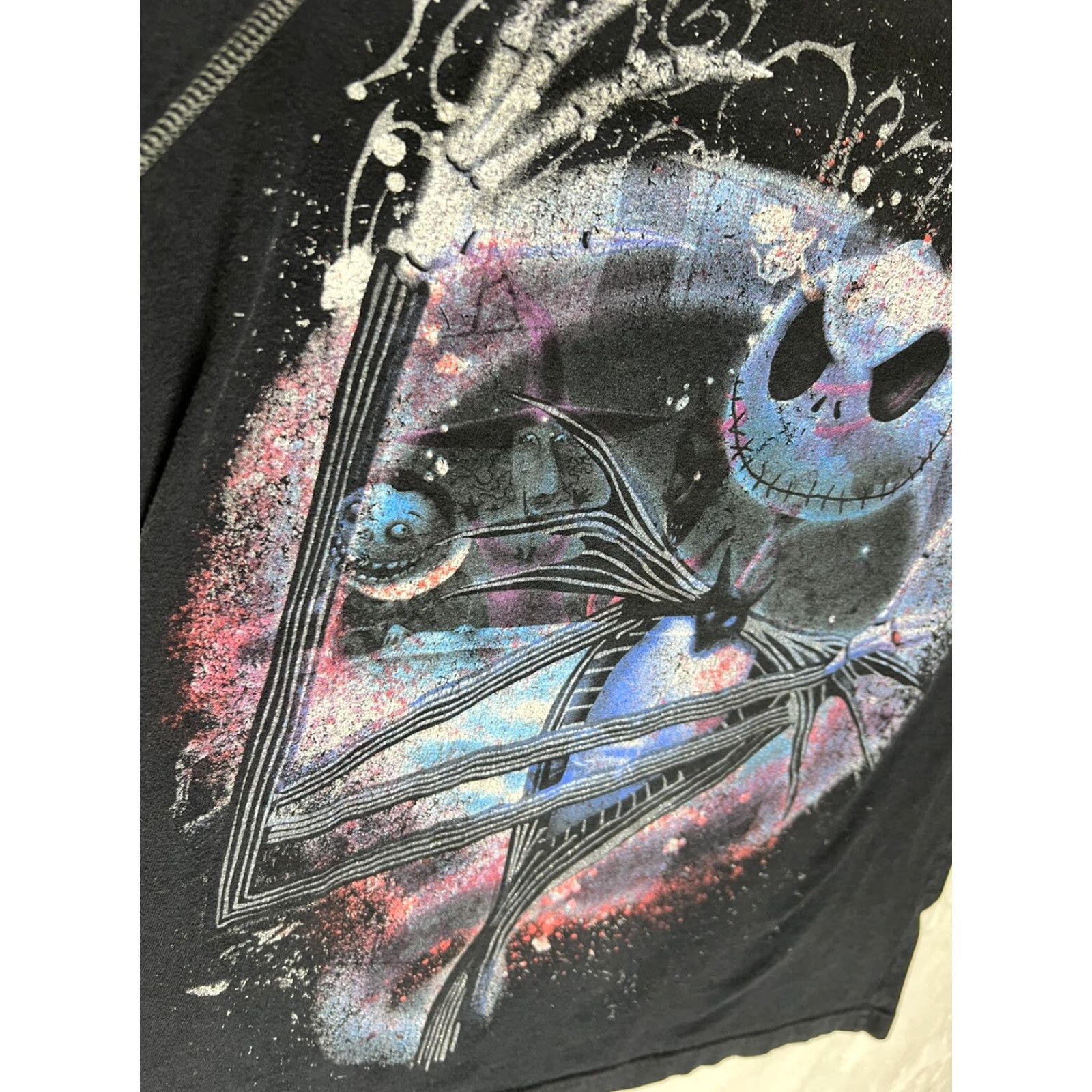 Disney VINTAGE Disney The Nightmare Before Christmas T-Shirt Medium Unisex Adults Black 90s Cartoon Christmas Shirt Mens Womens Size US M / EU 48-50 / 2 - 3 Thumbnail