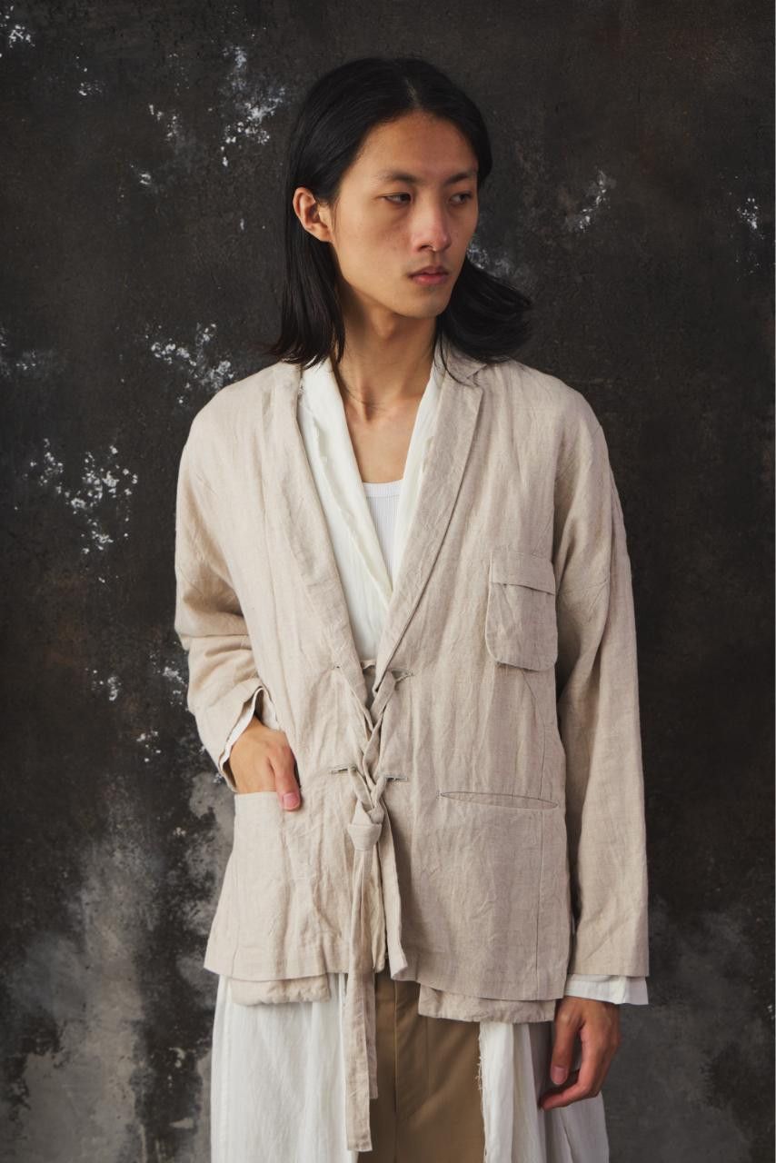 Other Project by H. T00513-1 Ross Brushed Linen Canvas Blazer Size US S / EU 44-46 / 1 - 2 Thumbnail