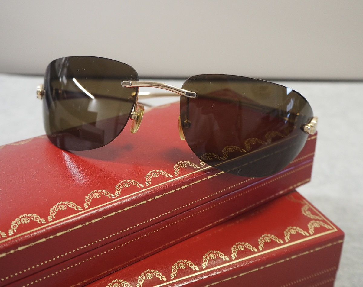 Cartier Cartier Panther gold tone sunglasses Size ONE SIZE - 1 Thumbnail