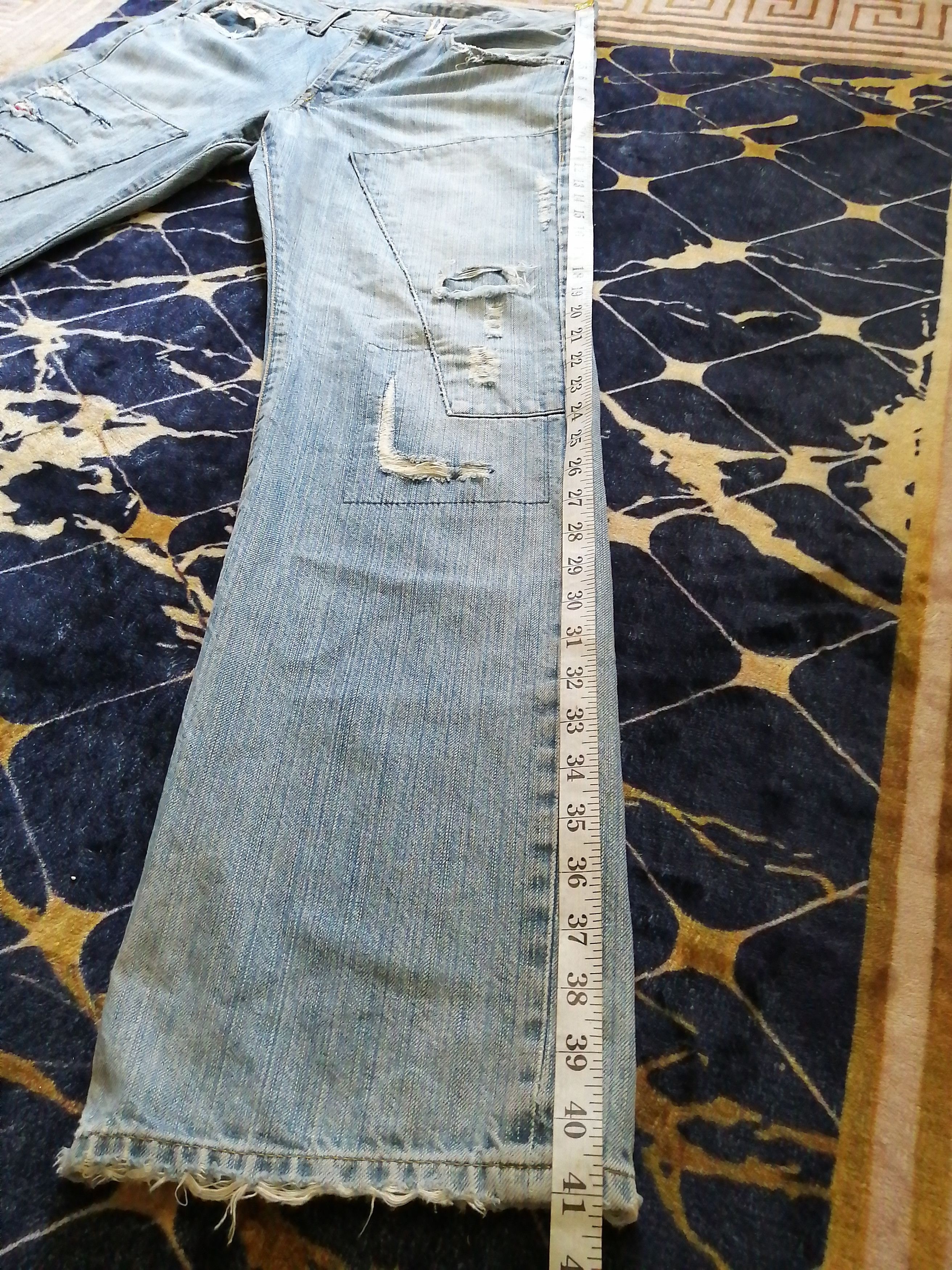 Takeo Kikuchi Vintage Takeo Kikuchi Patchwork Sashiko Denim Size US 32 / EU 48 - 18 Thumbnail