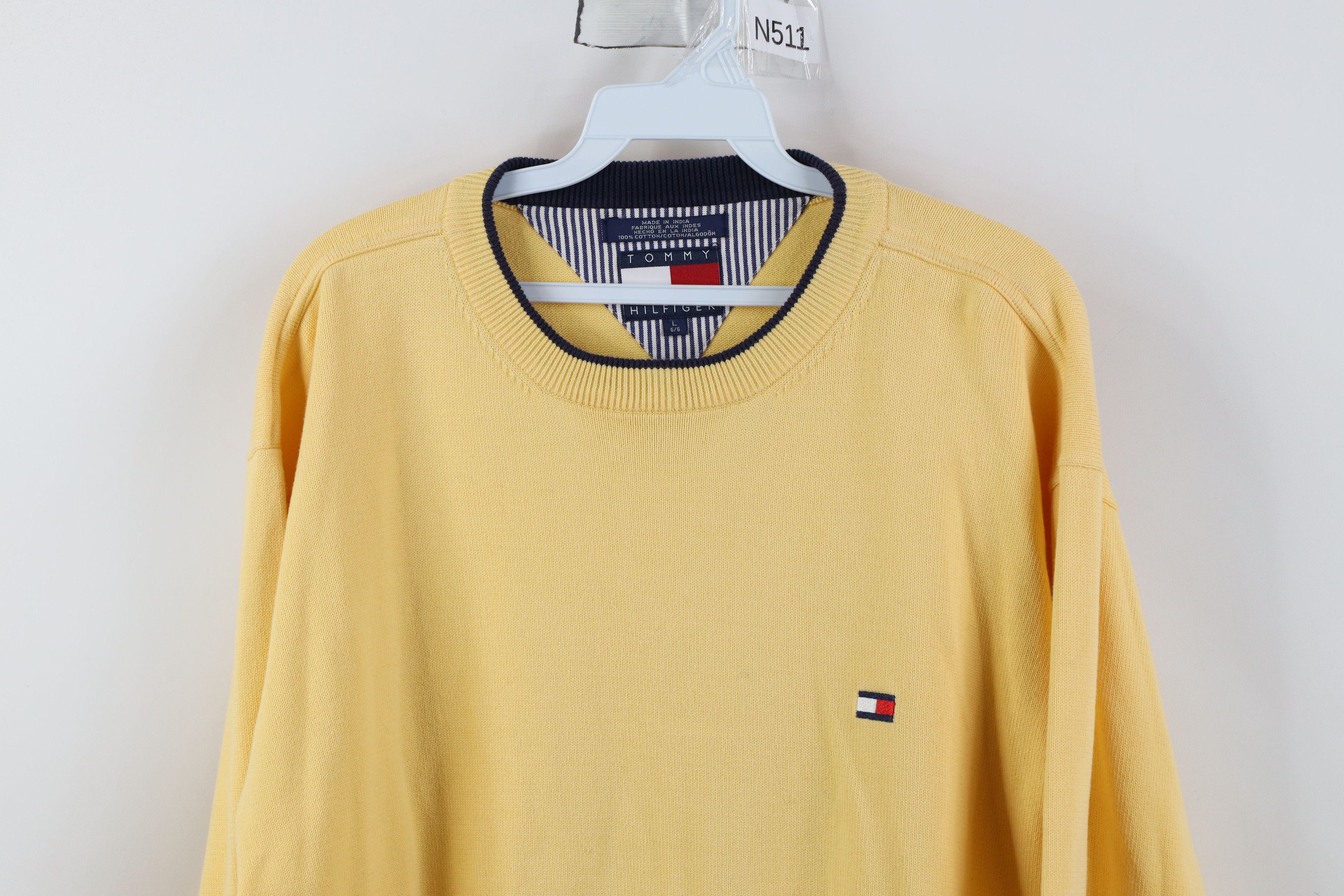 Tommy Hilfiger Vintage 90s Tommy Hilfiger Ribbed Knit Crewneck Sweater Size US L / EU 52-54 / 3 - 2 Thumbnail