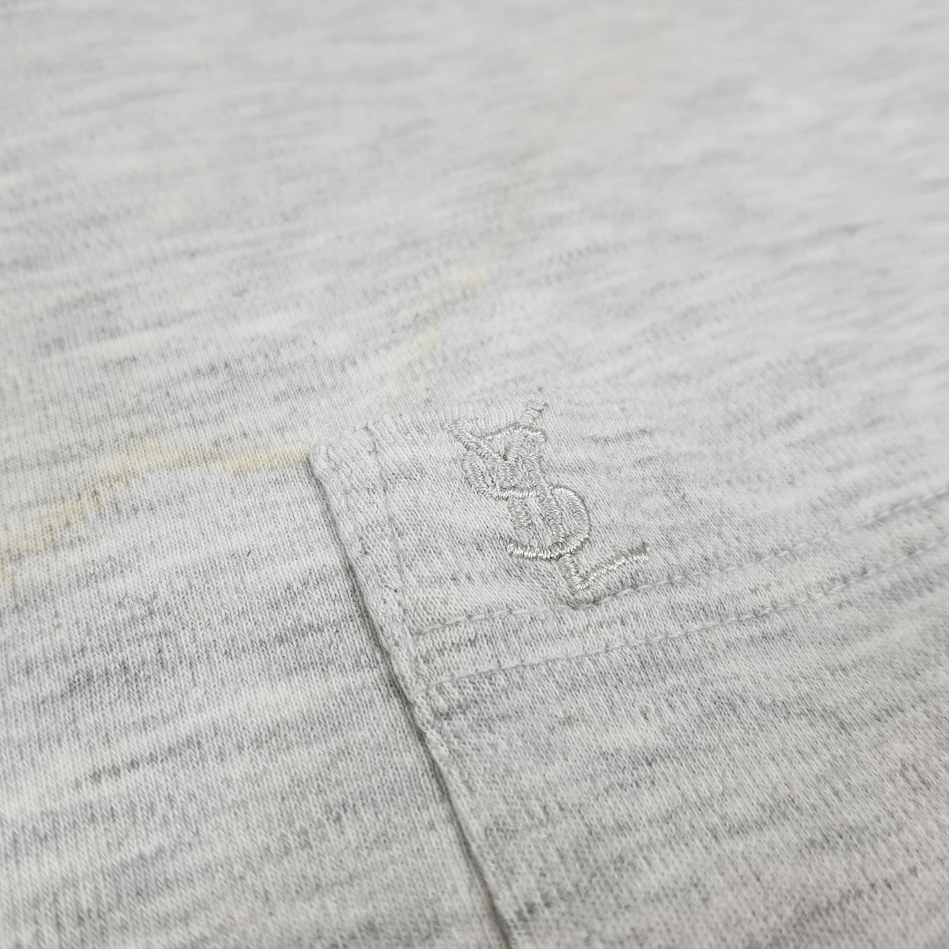 Vintage × Yves Saint Laurent Vintage Yves Saint Laurent YSL with Pocket Dedigner Tshirt Size US L / EU 52-54 / 3 - 3 Thumbnail