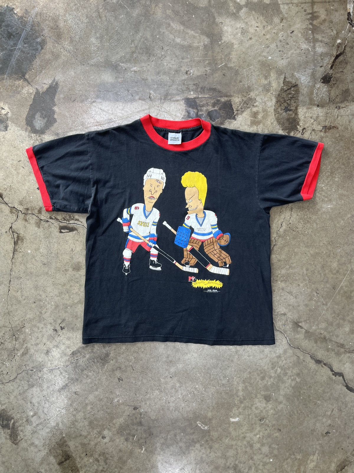 Vintage Vintage 1997 MTV Beavis & Butthead Hockey Ringer Tee Large Size US XL / EU 56 / 4 - 2 Thumbnail