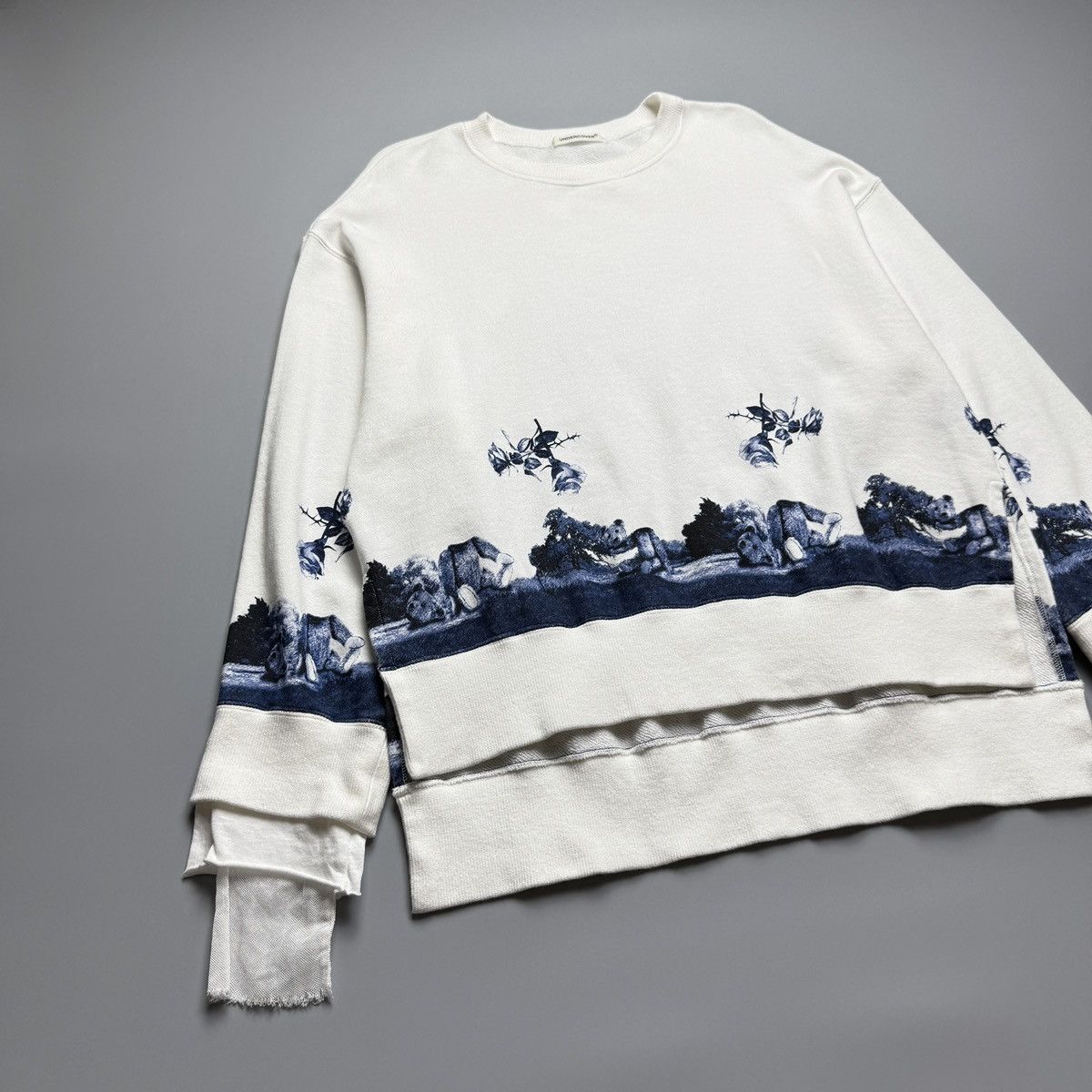 Undercover Undercover - AW/24 Graphic Print Layered Sweatshirt Size XS / US 0-2 / IT 36-38 - 5 Thumbnail
