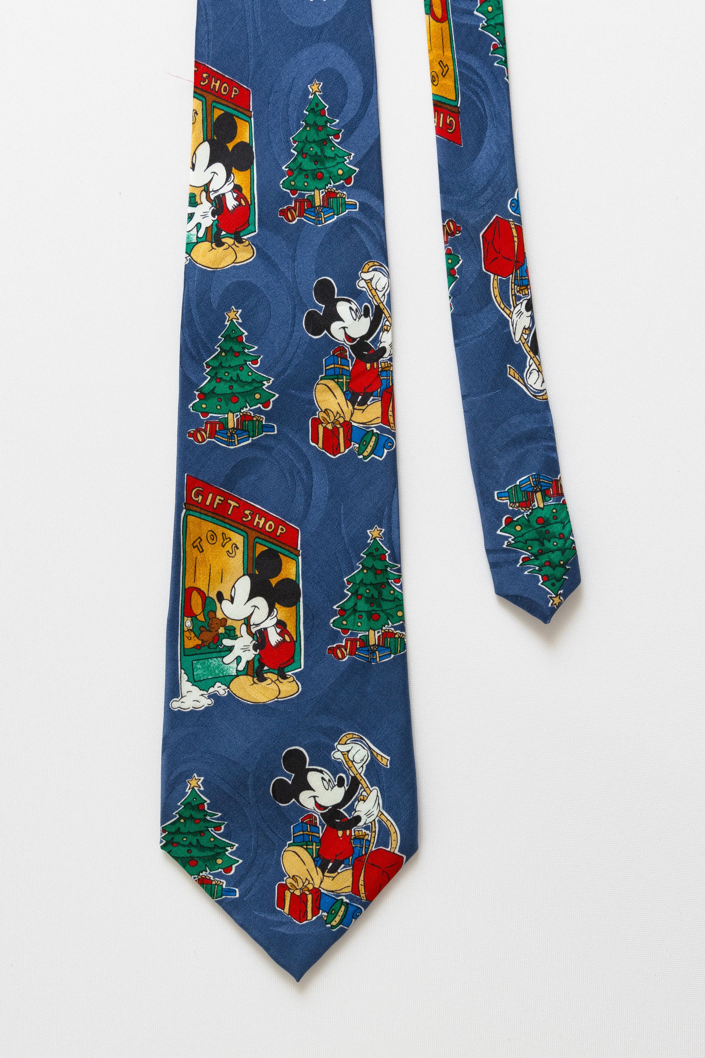Vintage Mickey Mouse Disney Tie abstract print necktie 014 Size ONE SIZE - 3 Thumbnail