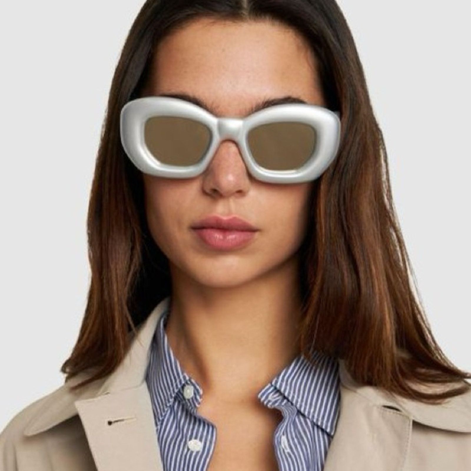 Loewe New! Loewe Silver Sunglasses LW40117I 20C, Authentic Size ONE SIZE - 2 Thumbnail
