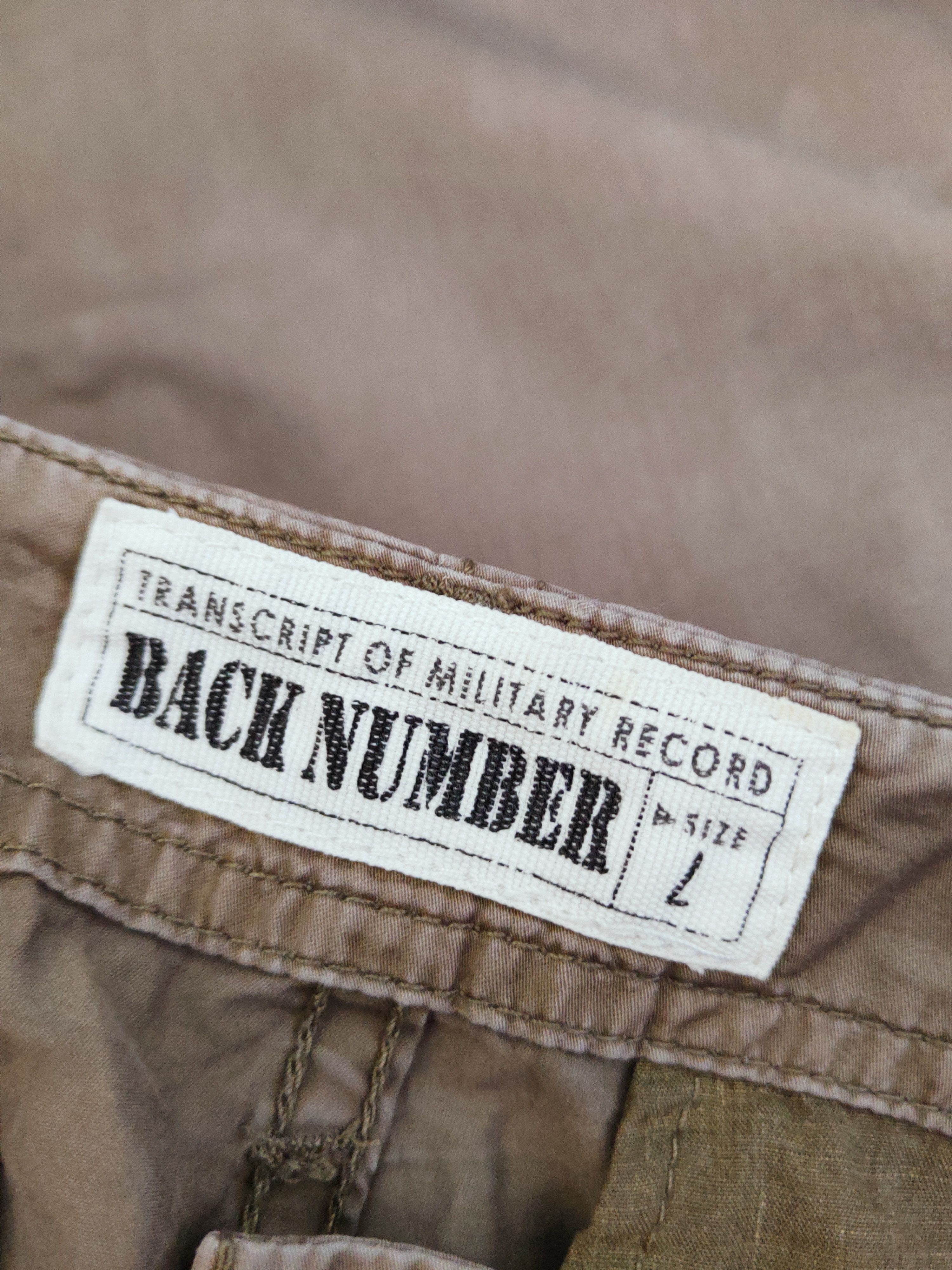Japanese Brand Back Number Olive Faded Multipocket Cargo Pants #W853 Size US 32 / EU 48 - 13 Thumbnail