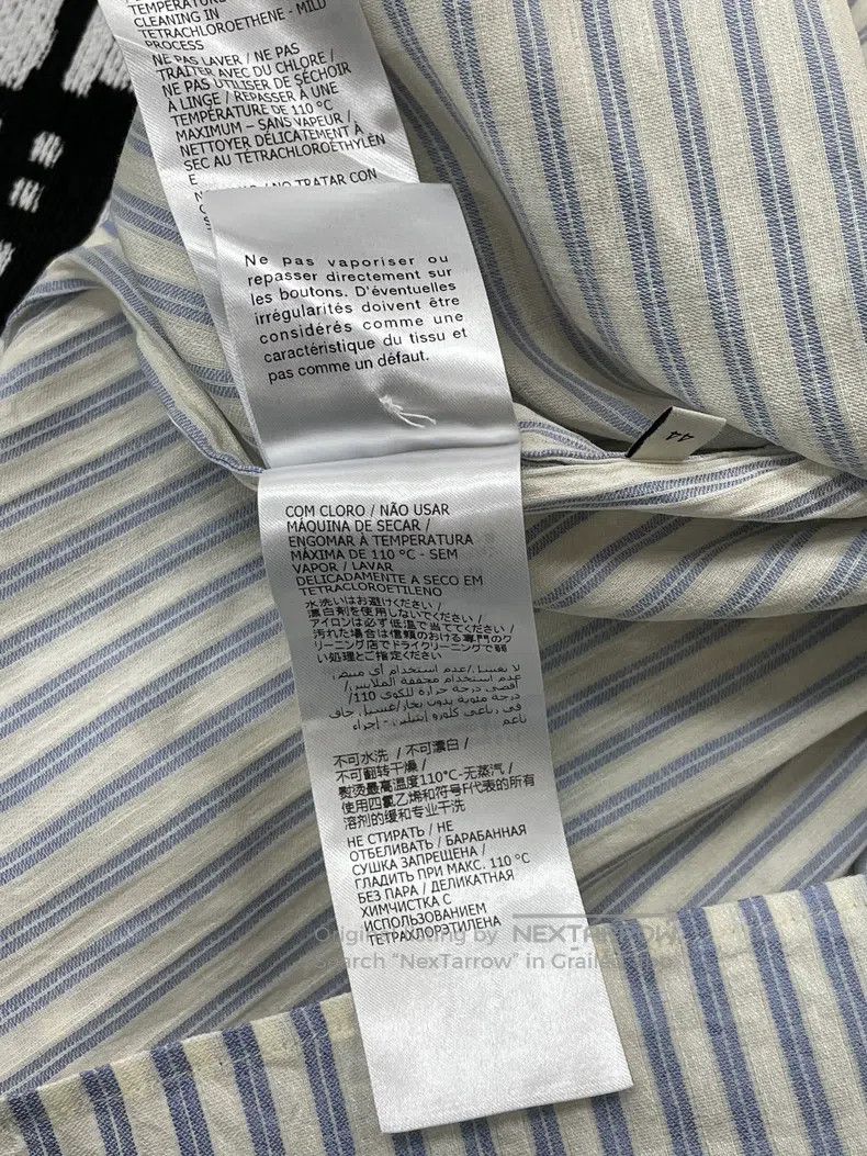 Gucci Gucci Blue and white striped letter embroidery shirt Size US S / EU 44-46 / 1 - 7 Thumbnail