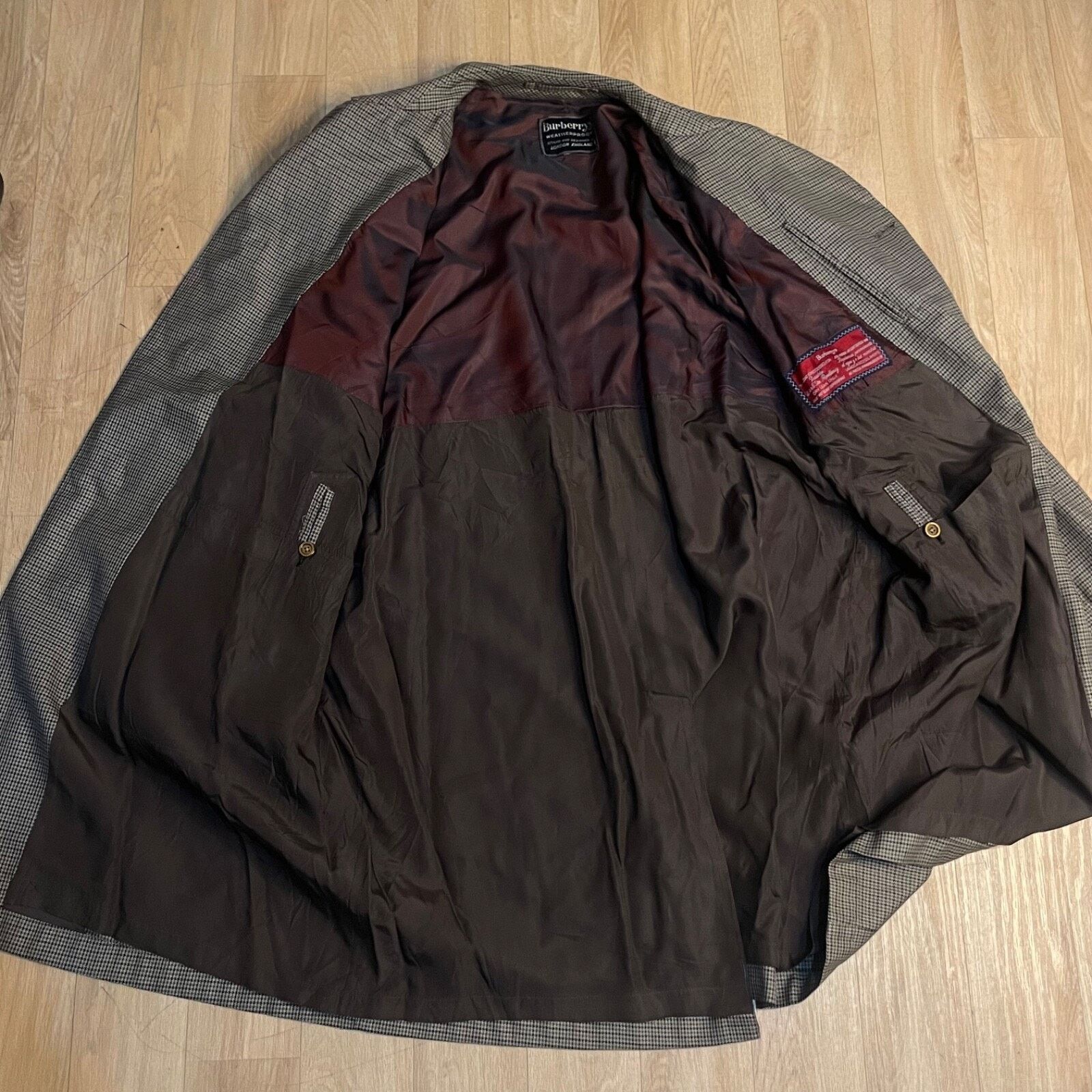 Burberry burberry Prince of Wales tweed Trench Coat VIRGIN Wool Size US L / EU 52-54 / 3 - 9 Thumbnail