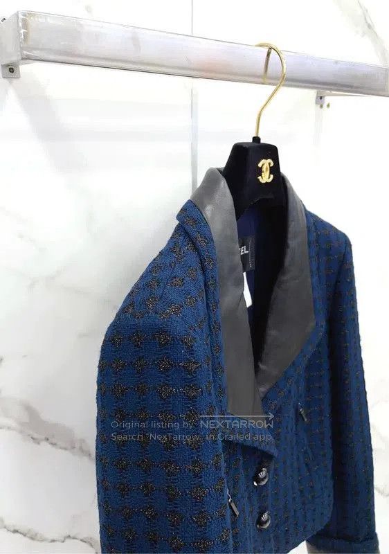 Chanel Chanel Deep Blue Cotton Blend Womens Jacket . Size S / US 4 / IT 40 - 5 Thumbnail