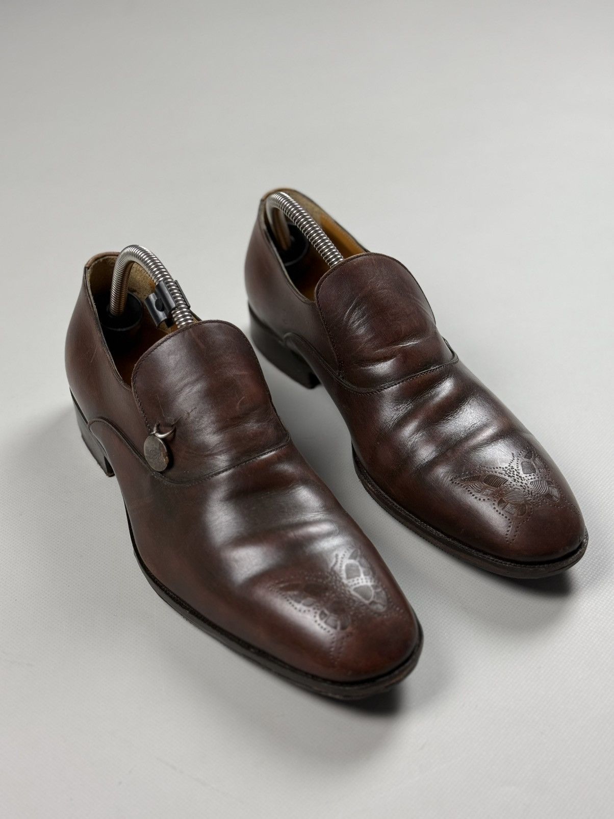 Sergio Rossi Sergio Rossi Men’s Leather Formal Brogue Shoes Size US 8.5 / EU 41-42 - 2 Thumbnail