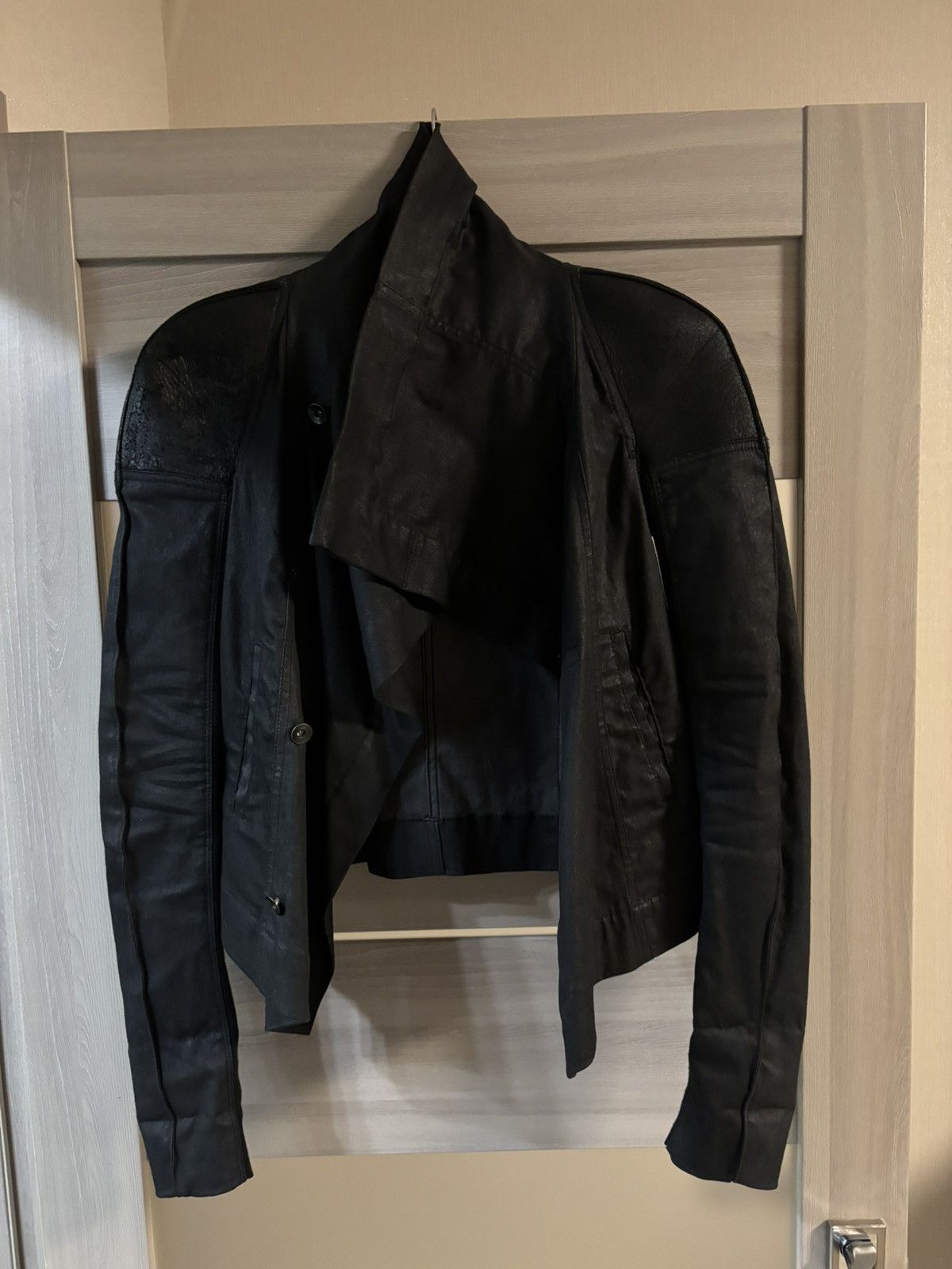 Rick Owens Drkshdw Rick Owens Biker Waxed Naska jacket Size US M / EU 48-50 / 2 - 1 Thumbnail